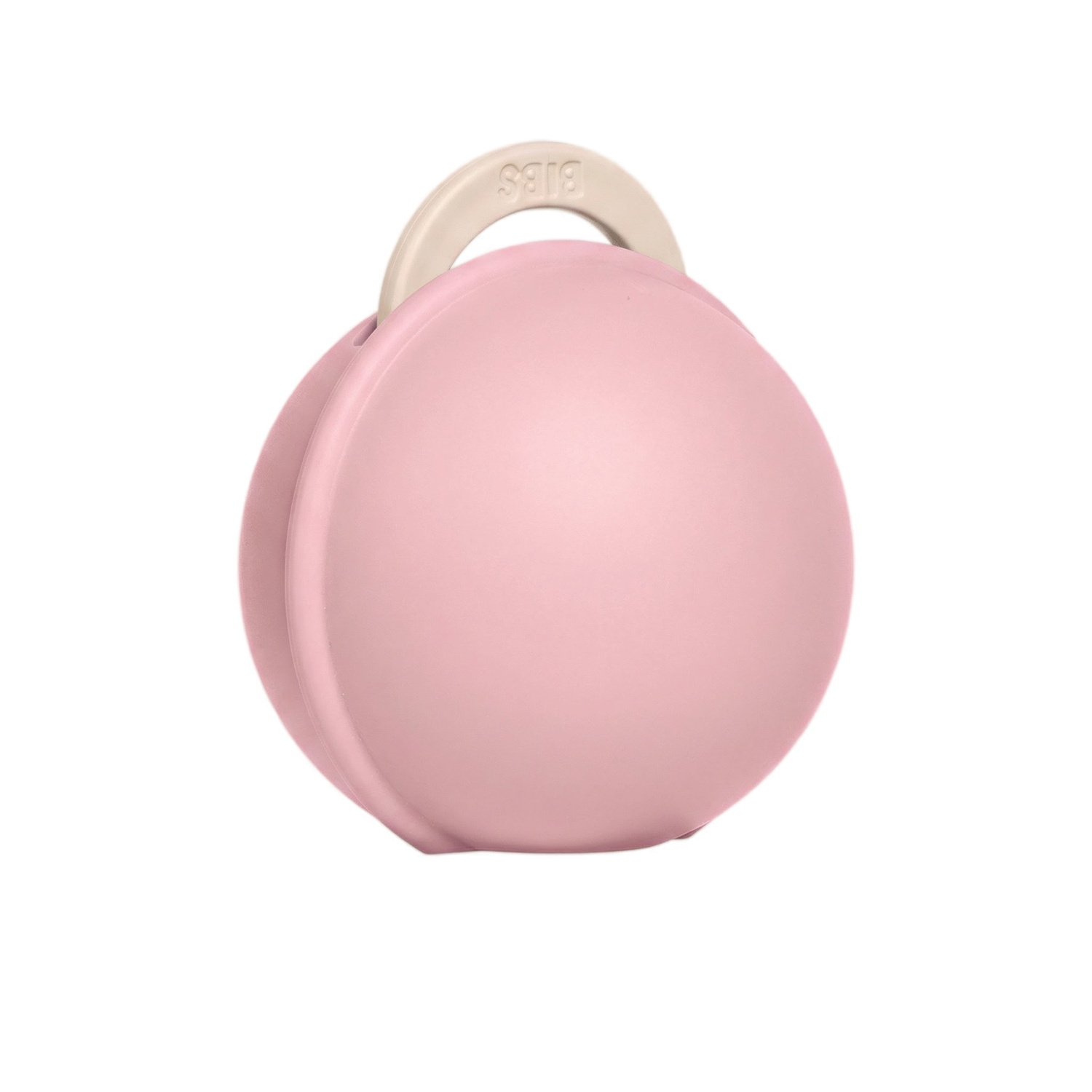 BIBS Colour Pacifier Round Latex Size 2 Petal & BIBS Pacifier Case Mini Baby Pink