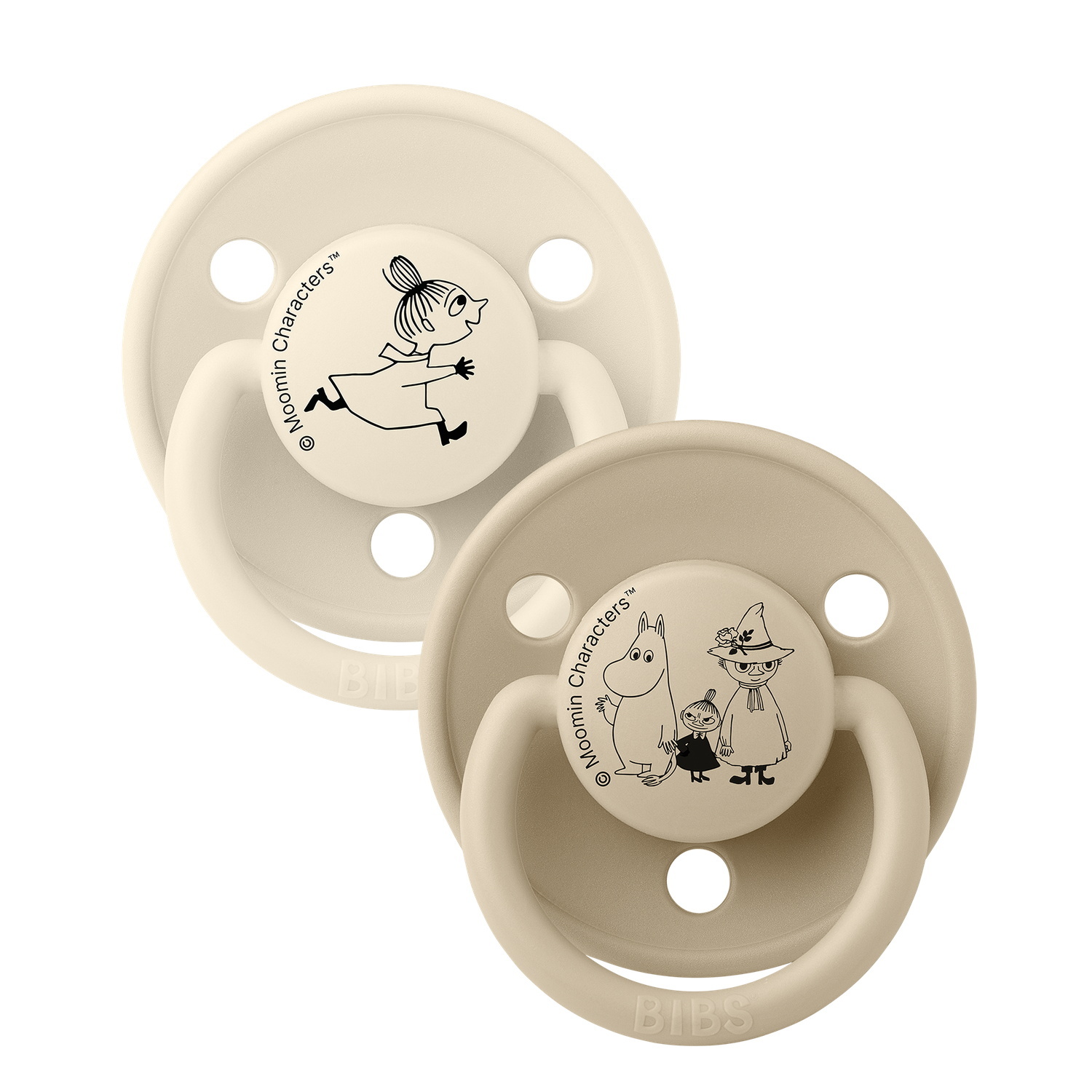 BIBS x Moomins Pacifier De Lux Little My 2 PACK Silicone Ivory/Vanilla