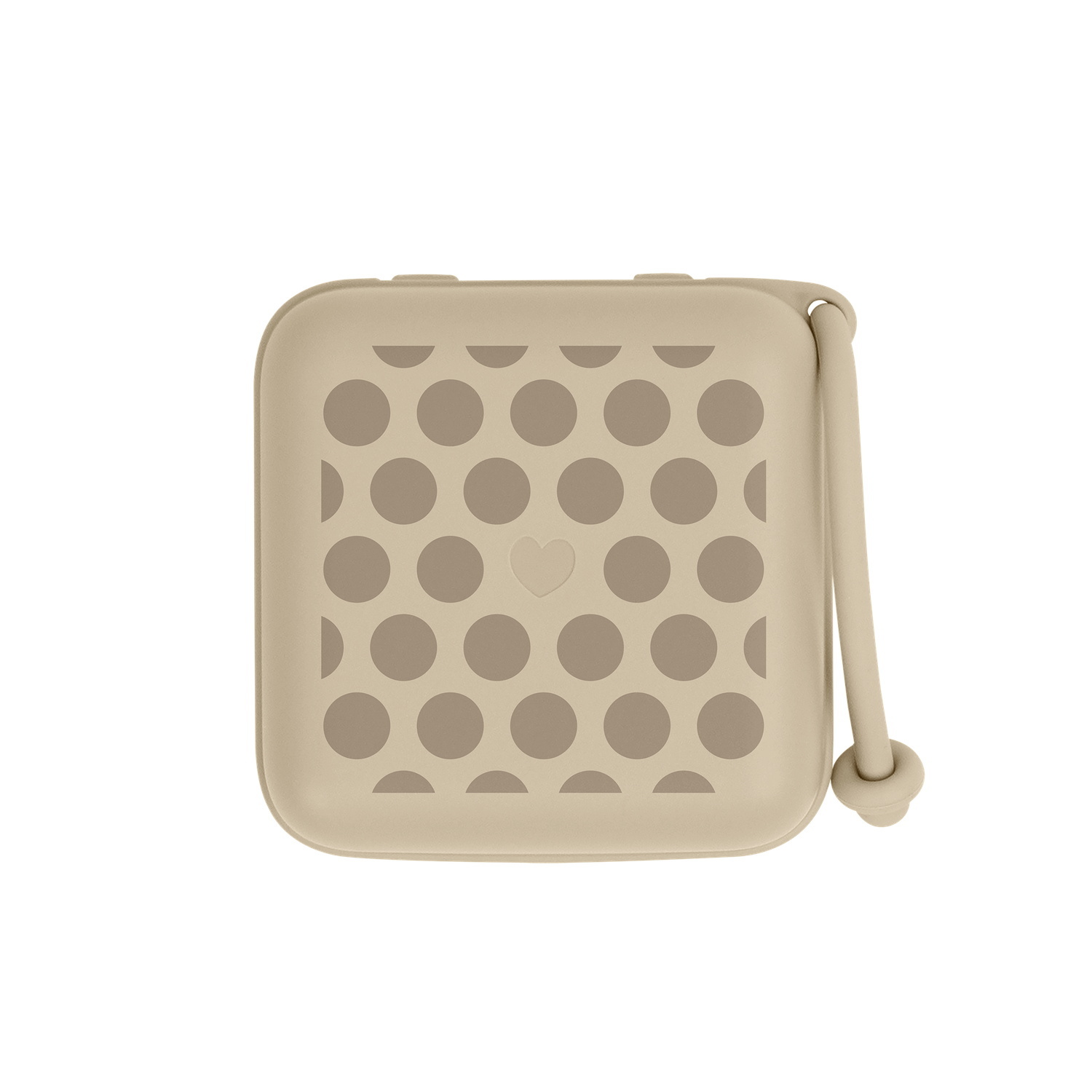 BIBS Studio Pacifier Box Polka Mega Vanilla Dark Oak