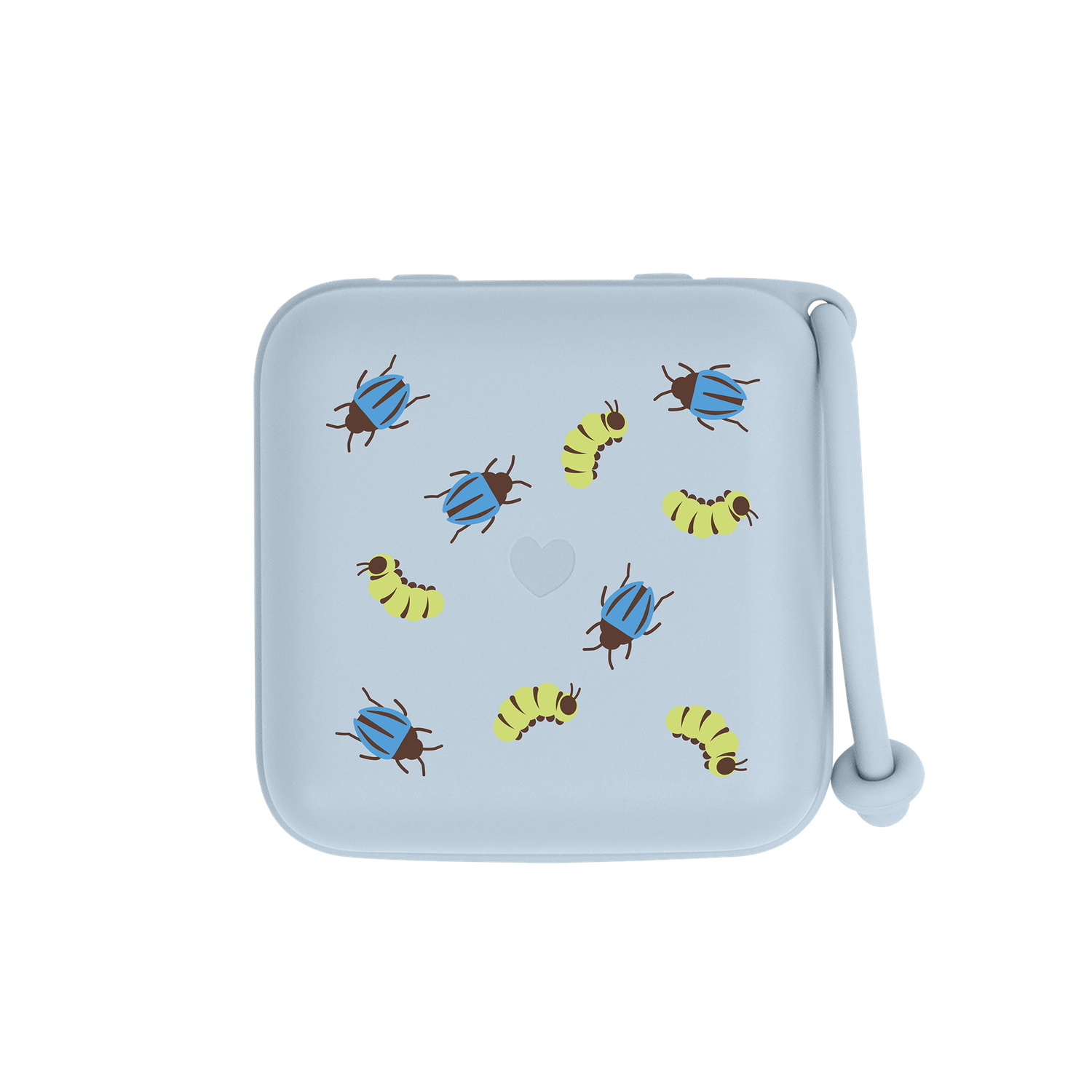 BIBS Studio Pacifier Box Caterpillar Beetle Mix Baby Blue