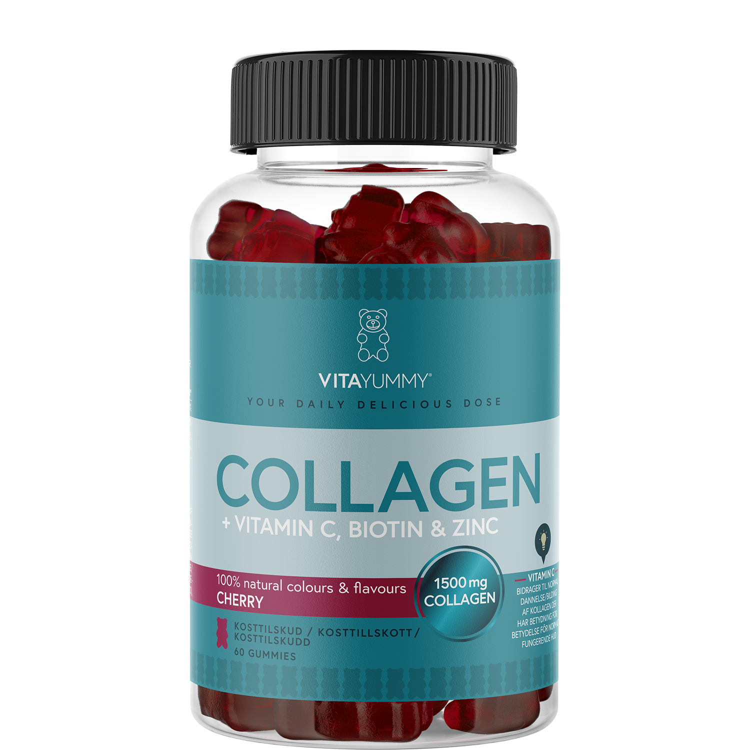 VitaYummy Collagen Cherry 60 tuggtabletter