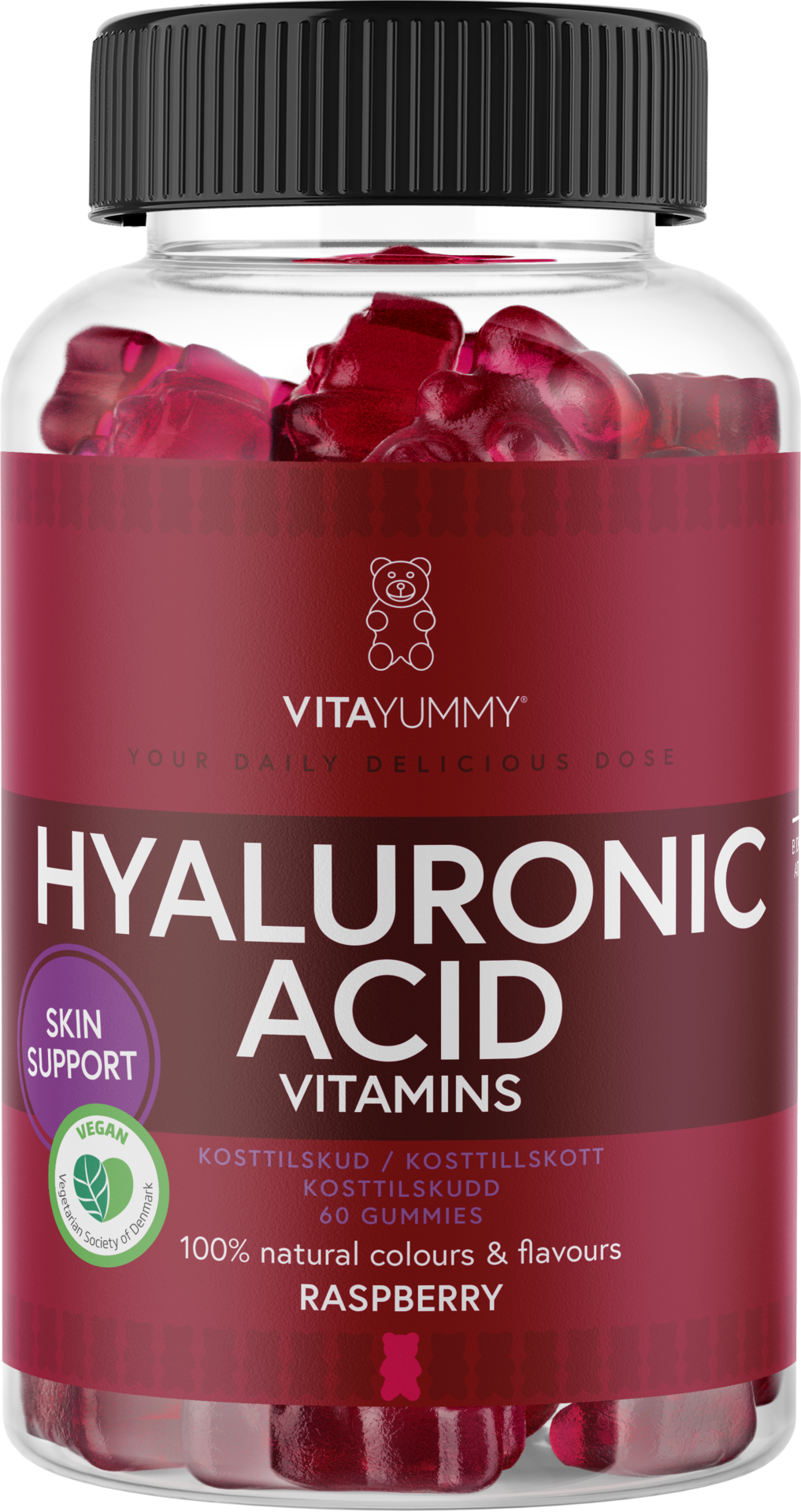 Vitayummy Hyaluron Acid Vitamins Raspberry 60st