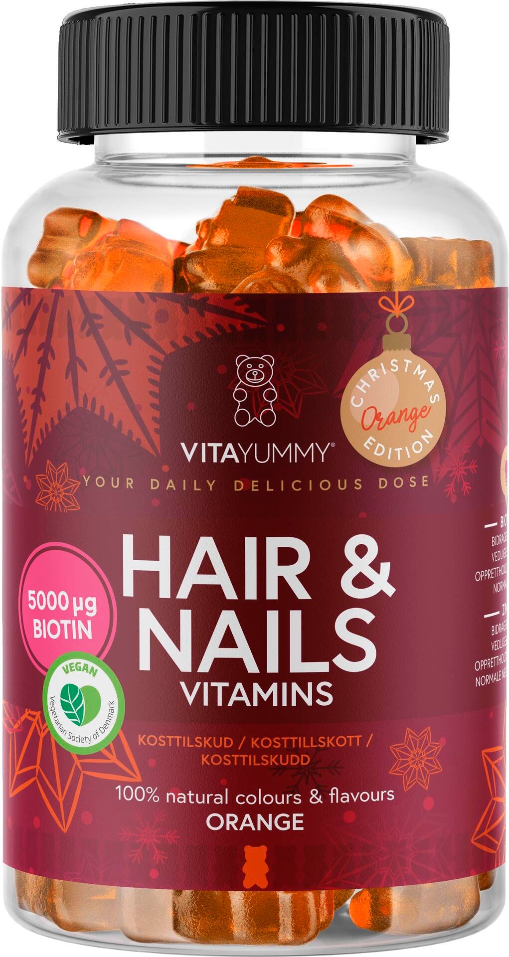 VitaYummy Hair & Nails Orange Christmas Edition 60 st