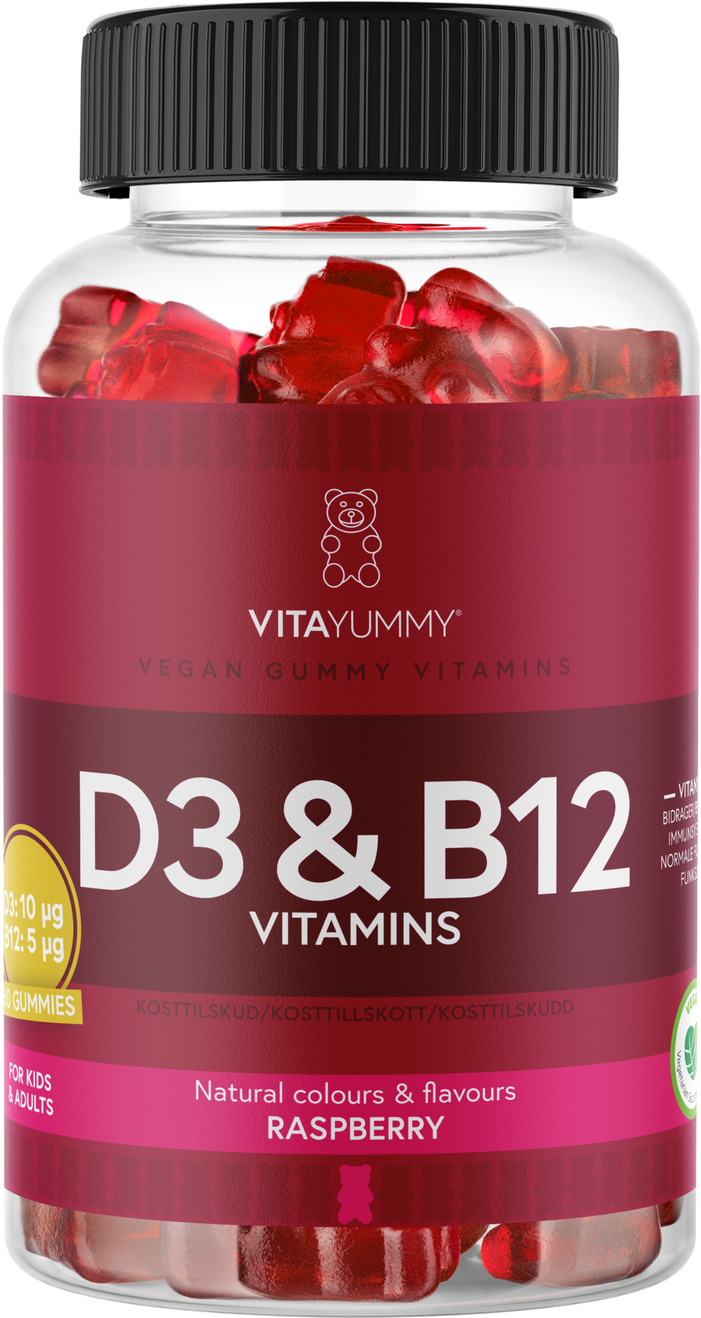 VitaYummy D3 & B12 Raspberry - 60st
