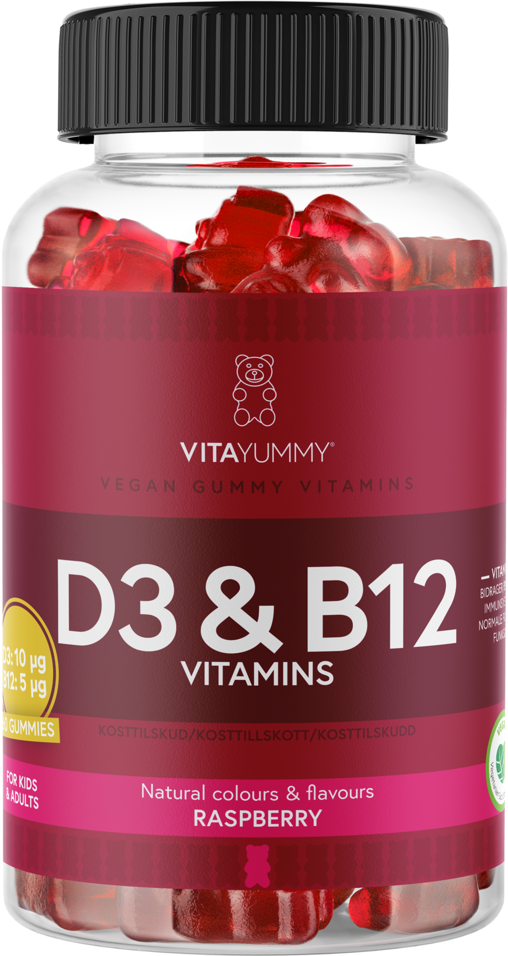 VitaYummy D3 & B12 Raspberry - 60st
