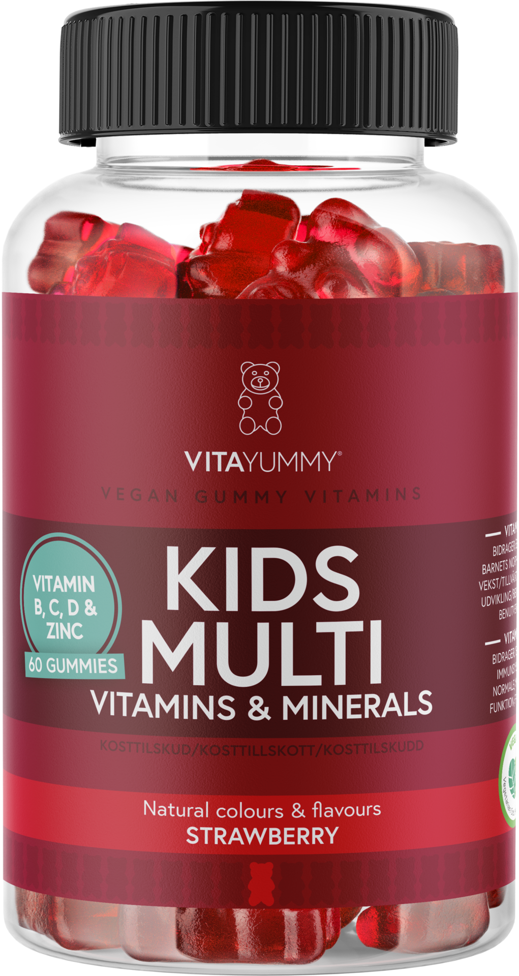 VitaYummy Kids Multivitamin Strawberry 60 tuggtabletter