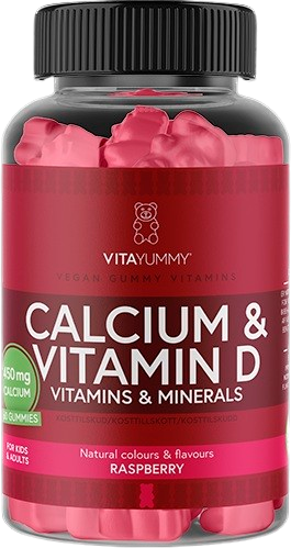 VitaYummy Calcium & D Raspberry Tuggtabletter - 60 st
