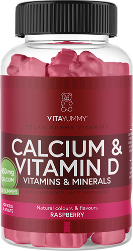 VitaYummy Calcium & D Raspberry Tuggtabletter - 60 st