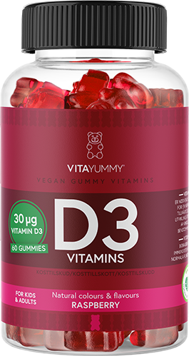 VitaYummy D3 Vitamins Raspberry 60 tuggtabletter