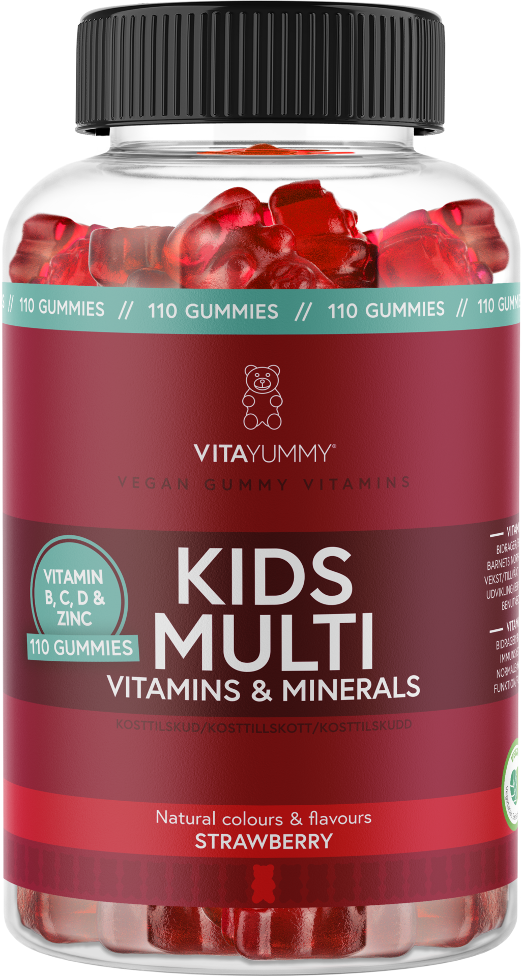 Vitayummy Kids Multivitamins Strawberry 110 tuggtabletter