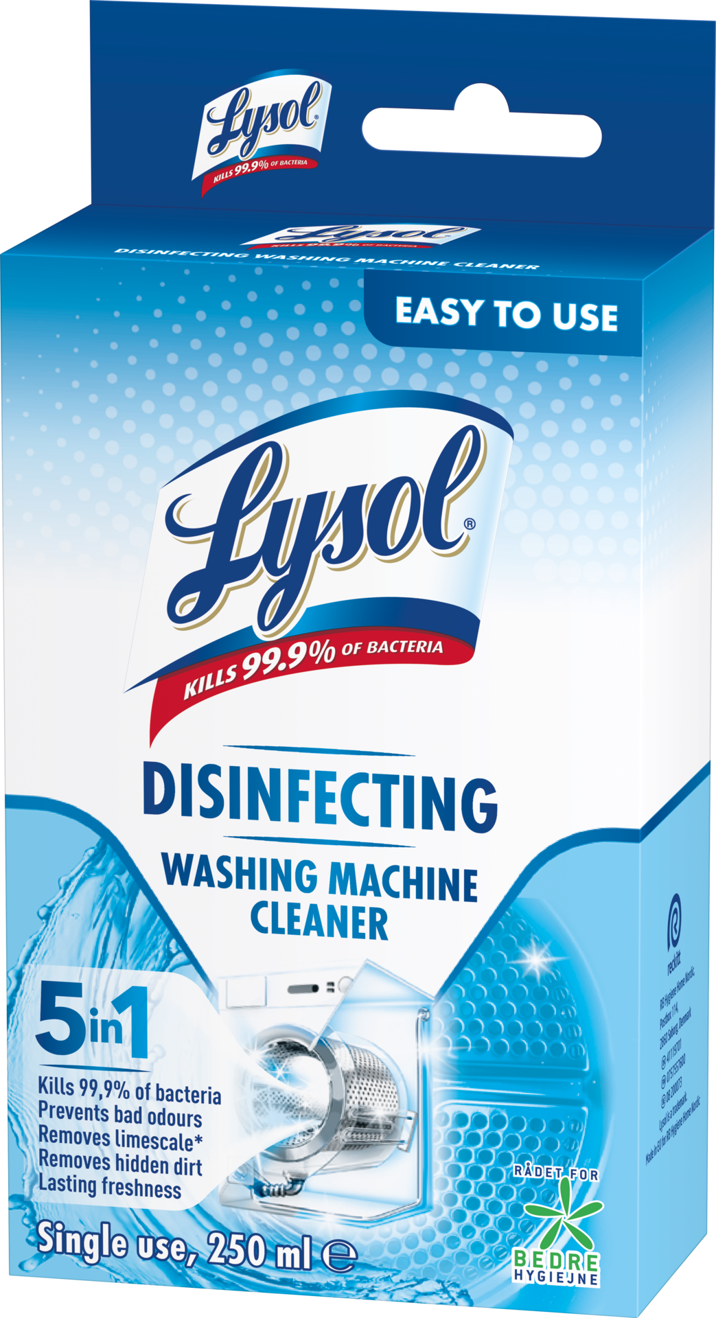 Lysol Desinficerande Tvättmaskinsrengöring 5 in 1 250 ml