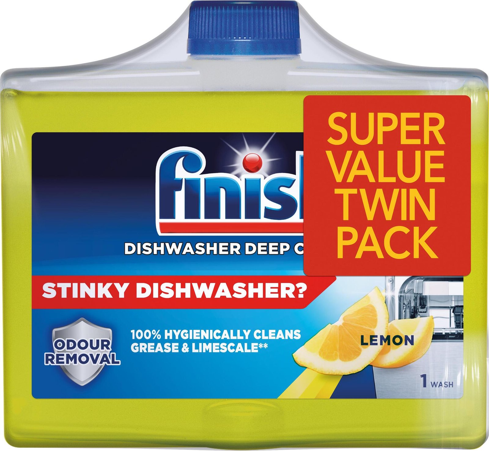 Finish Maskinrengöring Lemon 250ml Duo-pack