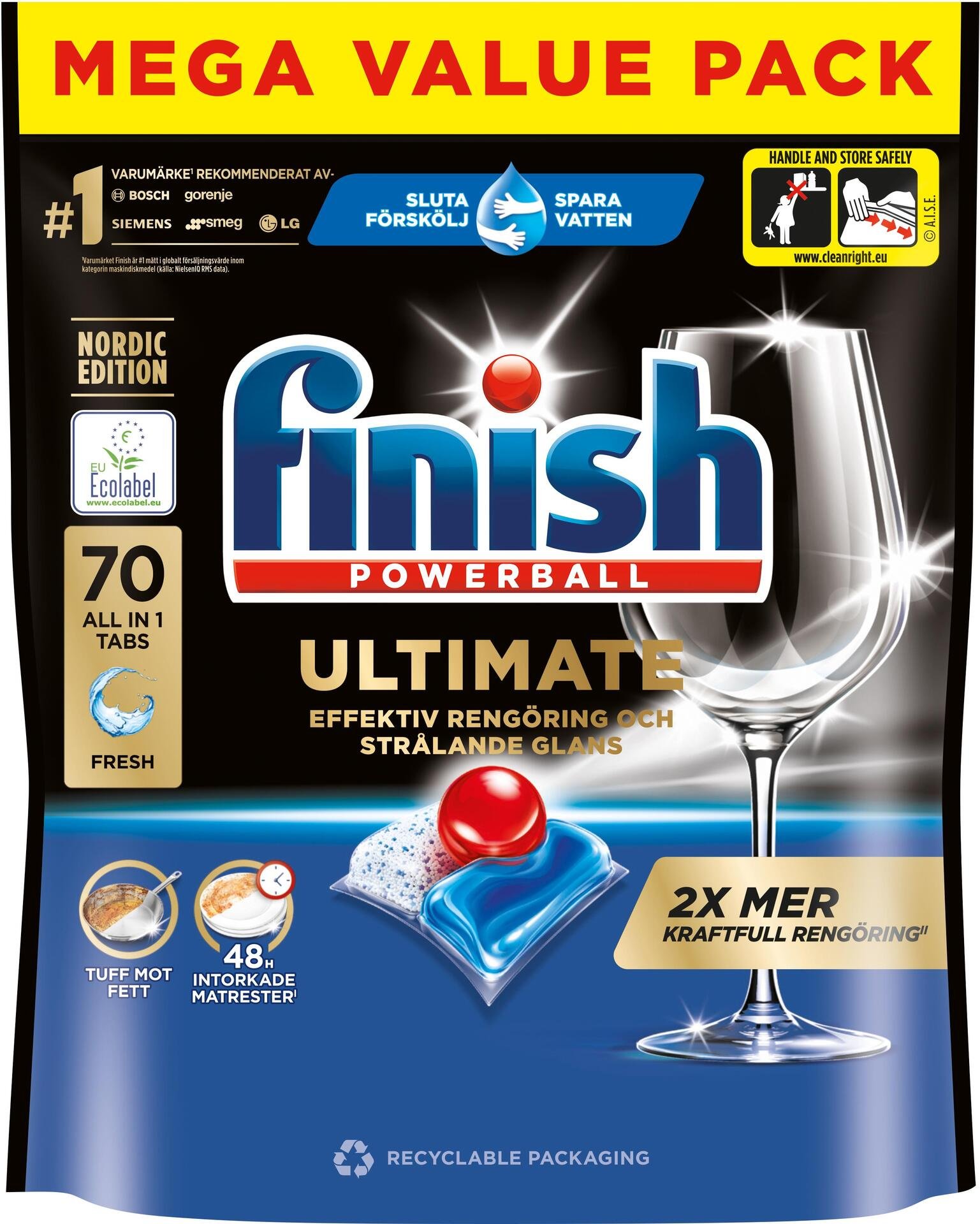 Finish Ultimate All in One Maskindisktabletter 70 st