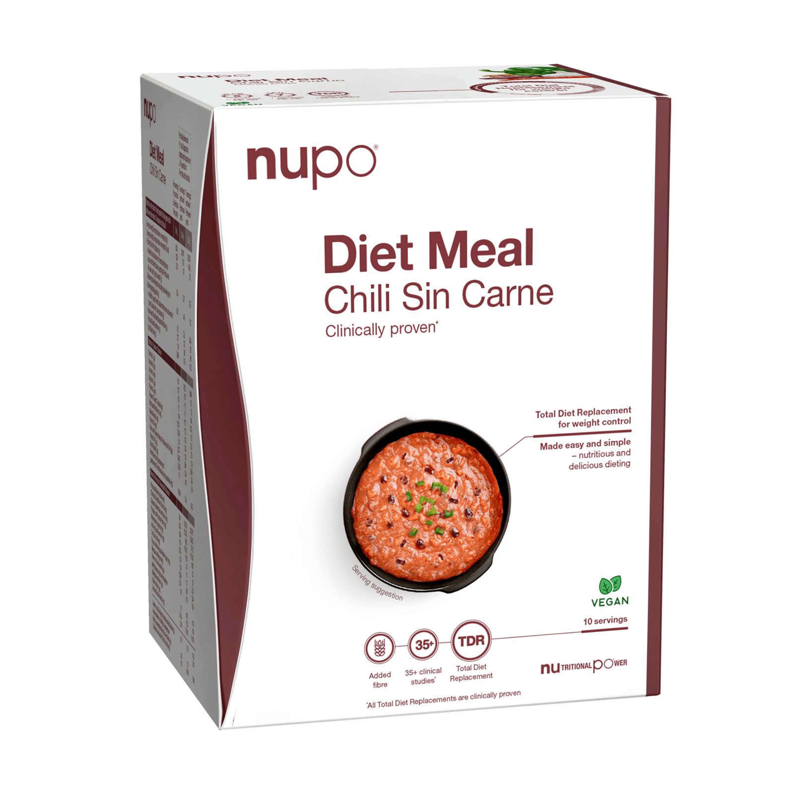 Nupo Diet Meal Chili sin carne 10 portioner