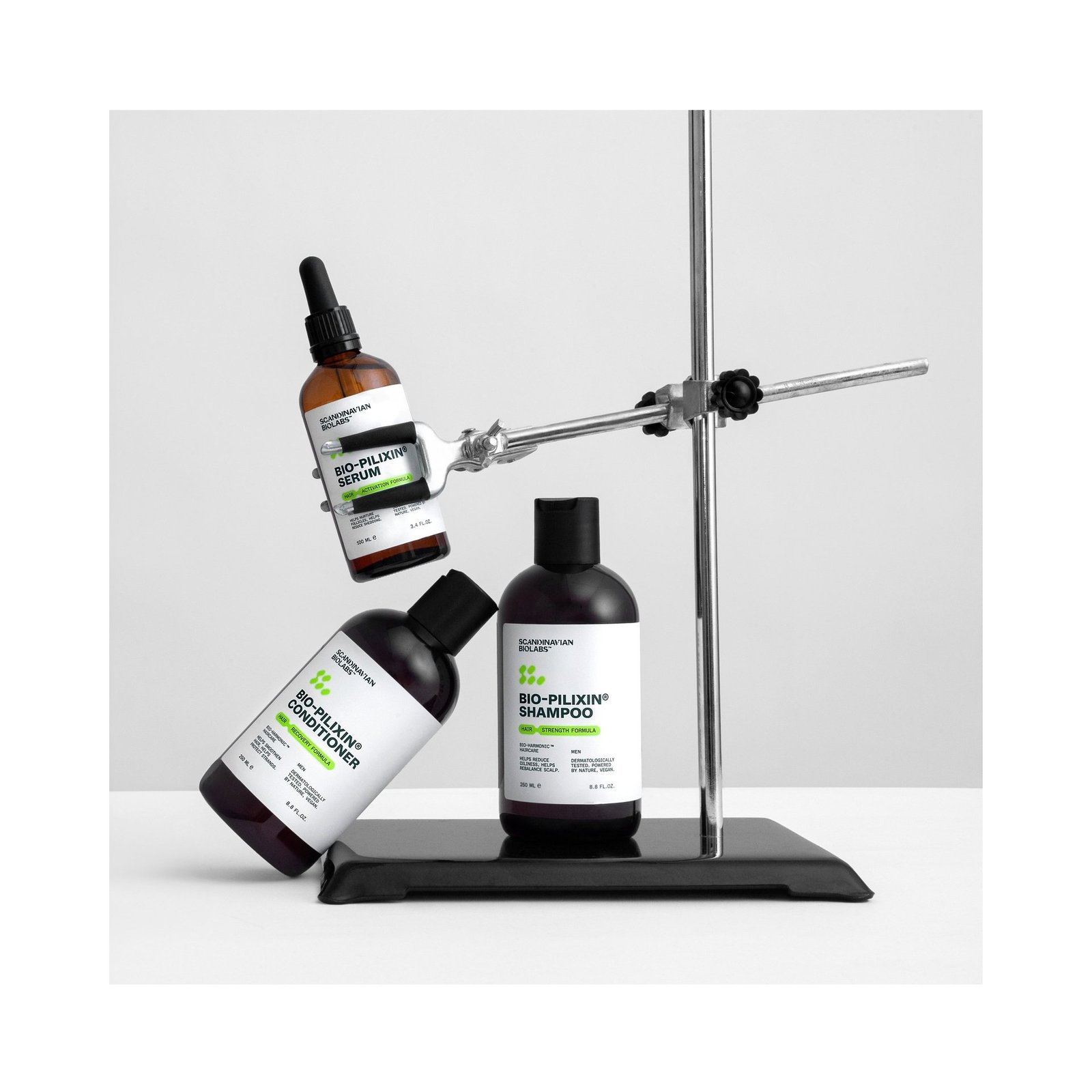 Scandinavian Biolabs Hair Routine Men Shampoo, Conditioner, Serum 600 ml