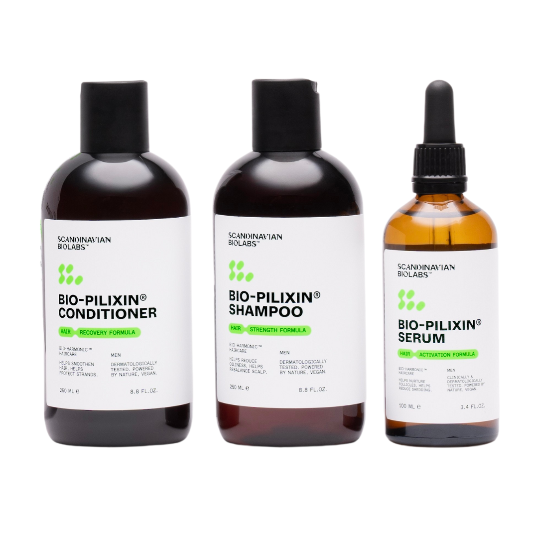 Scandinavian Biolabs Hair Routine Men (shampoo, conditioner, serum) 600 ml