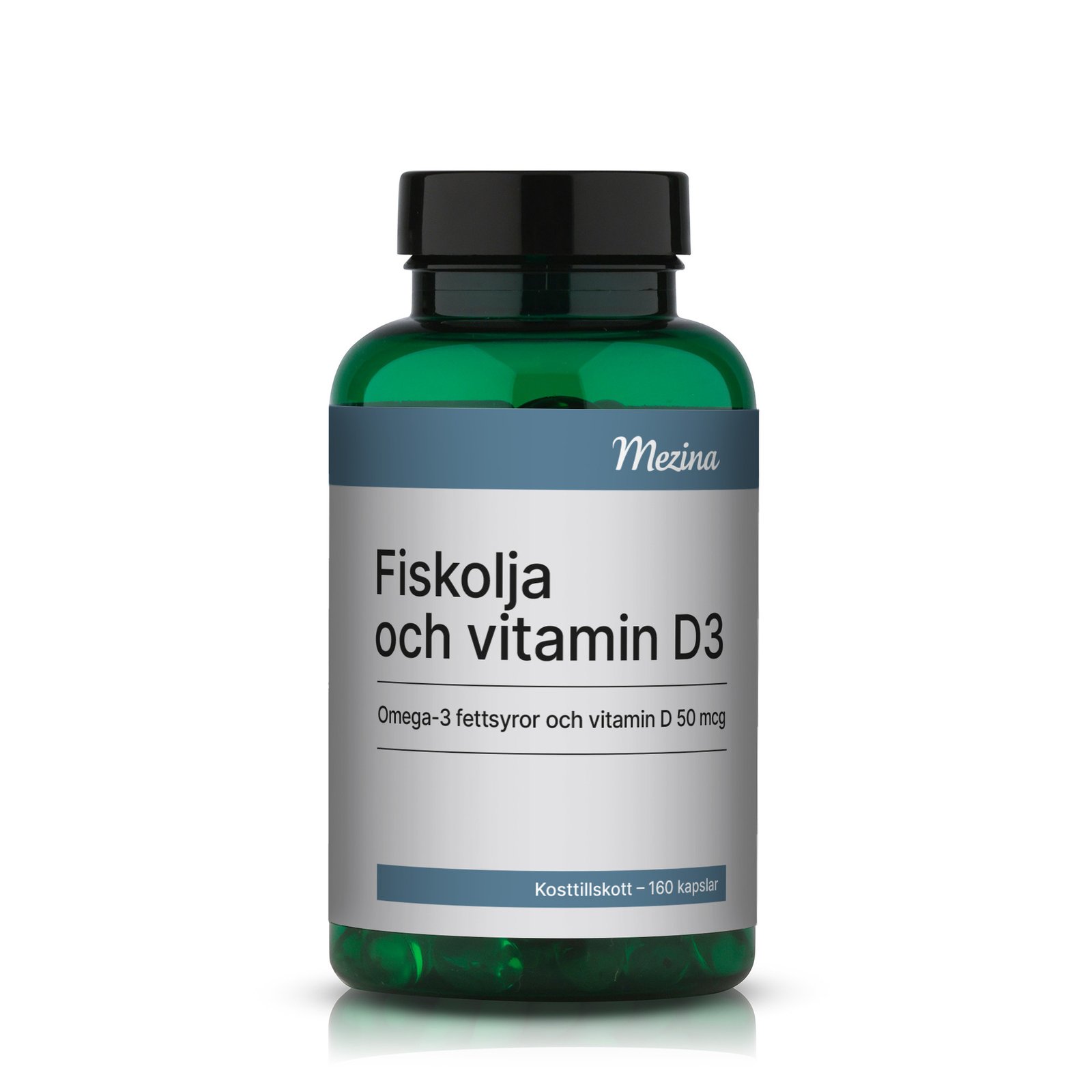 Mezina Fiskolja med vitamin D3 50 mcg