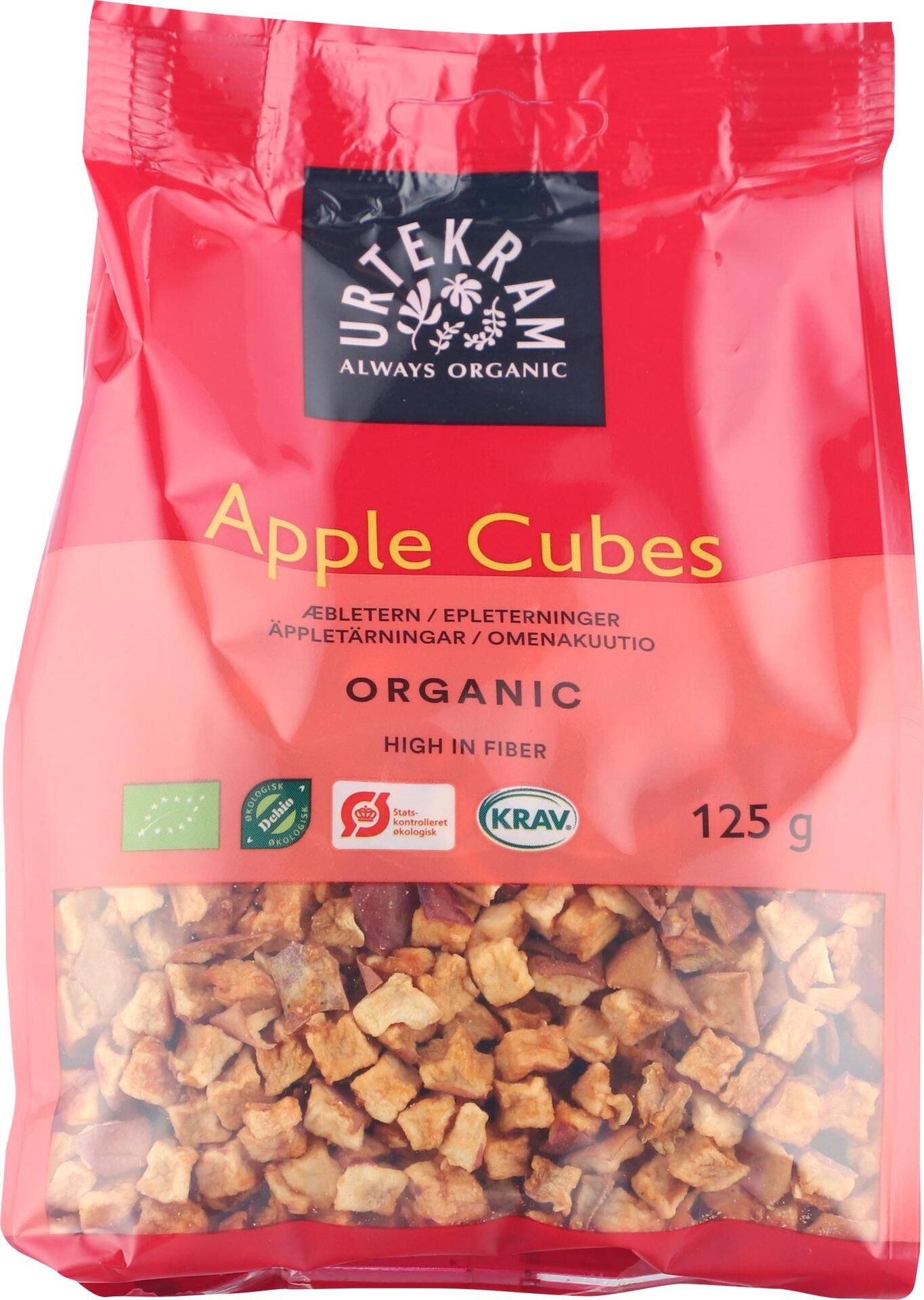 Urtekram Äppeltärningar 125 g