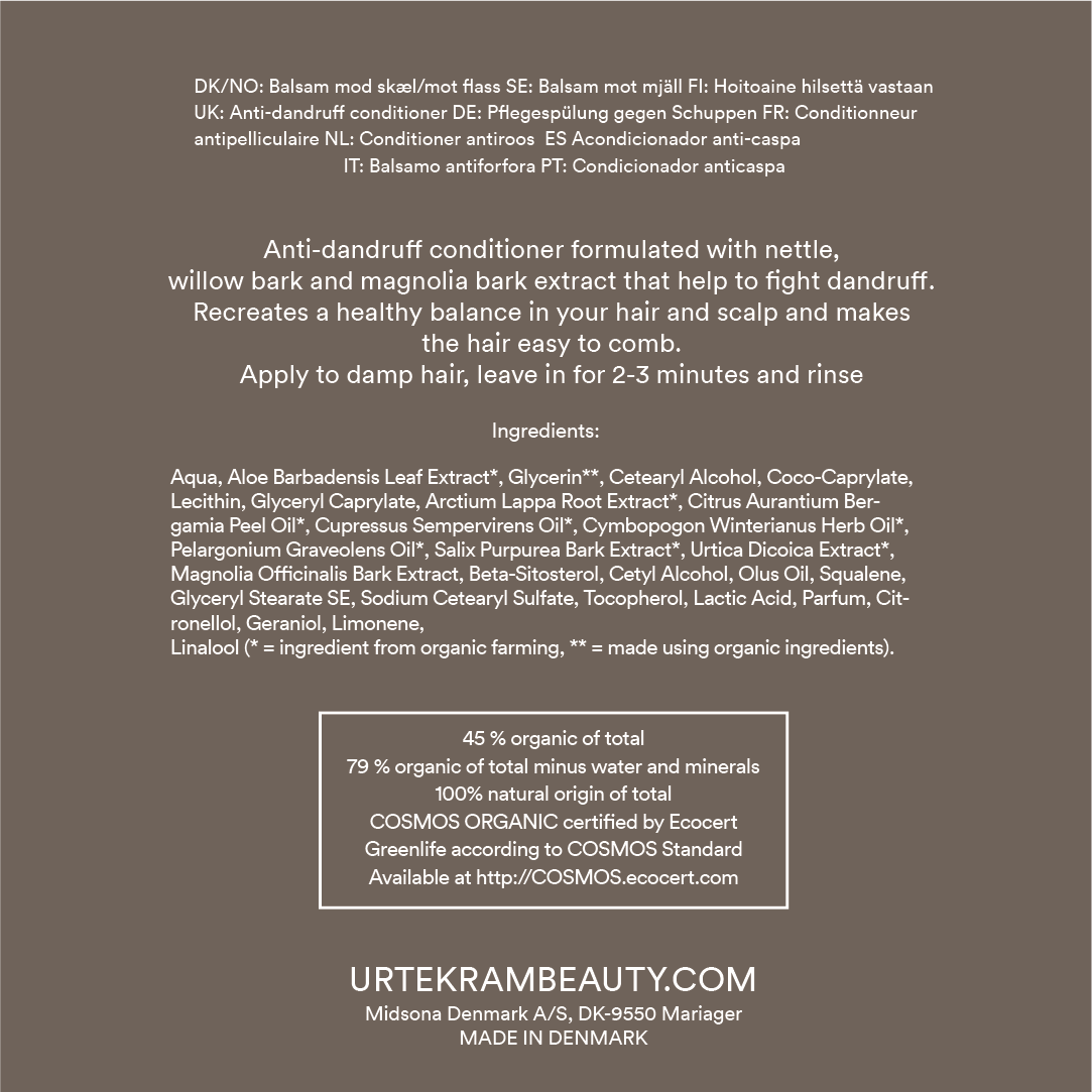 Urtekram Beauty Nettle Conditioner Anti-Dandruff Organic 180 ml