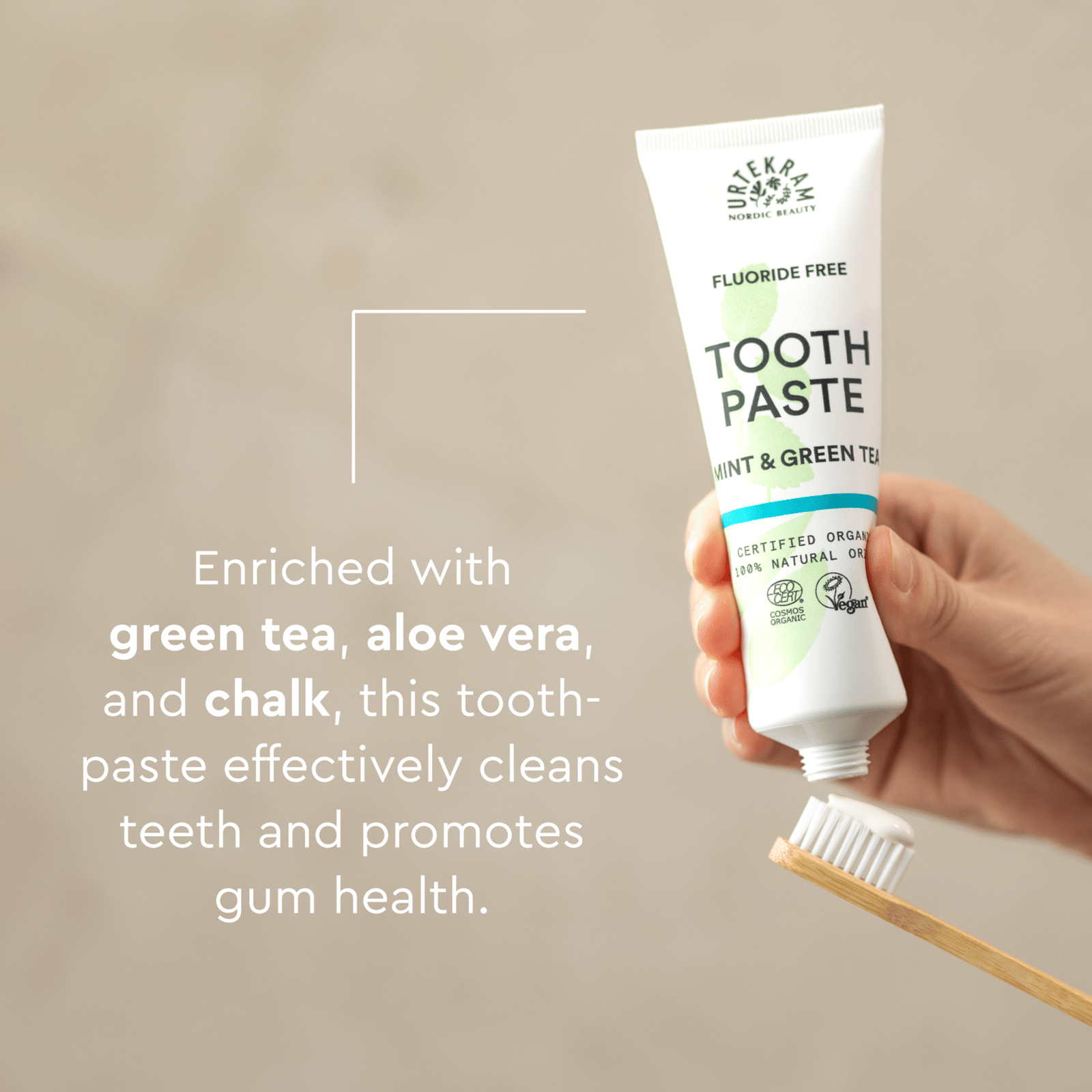 Urtekram Beauty Mint & Green Tea Toothpaste Organic 75 ml