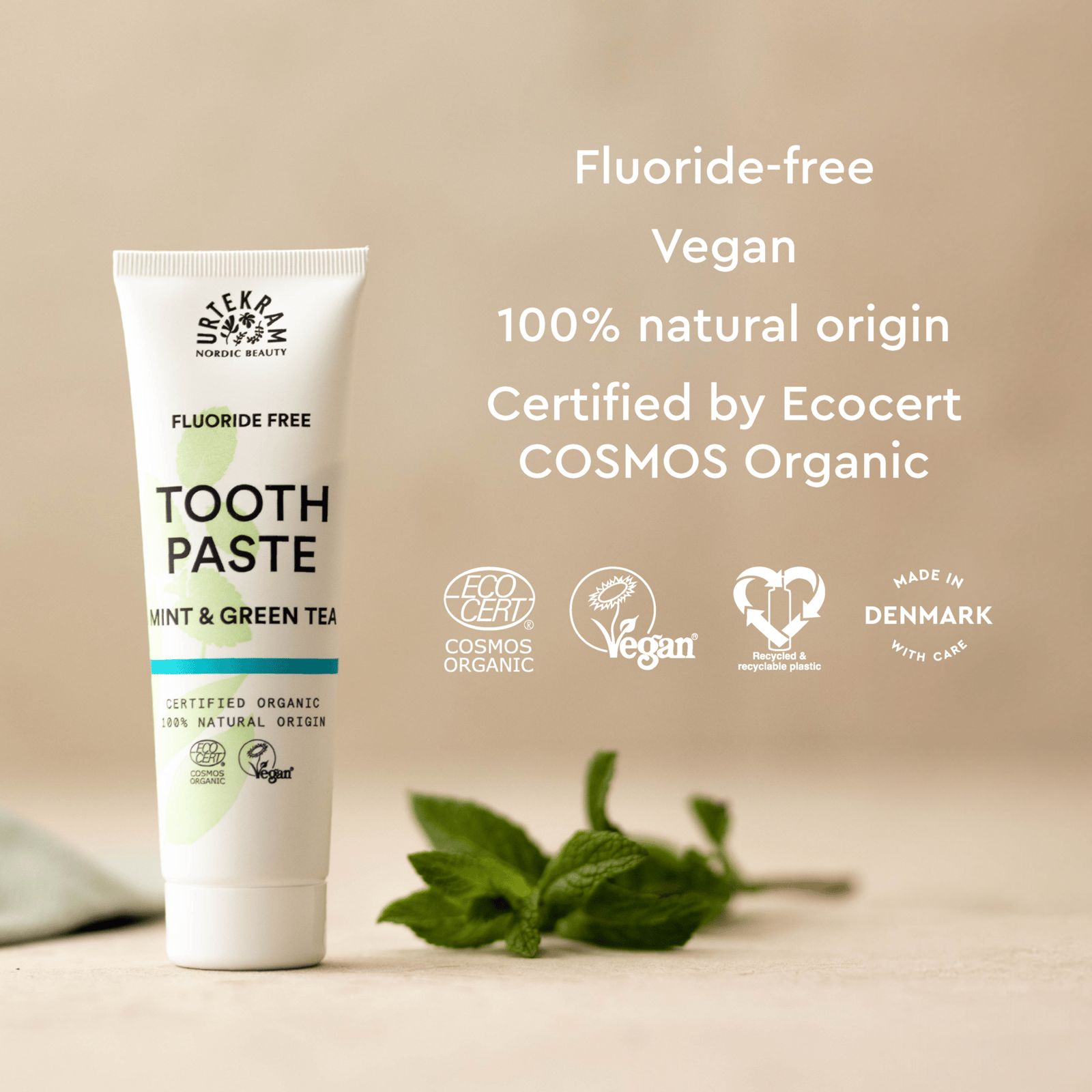 Urtekram Beauty Mint & Green Tea Toothpaste Organic 75 ml