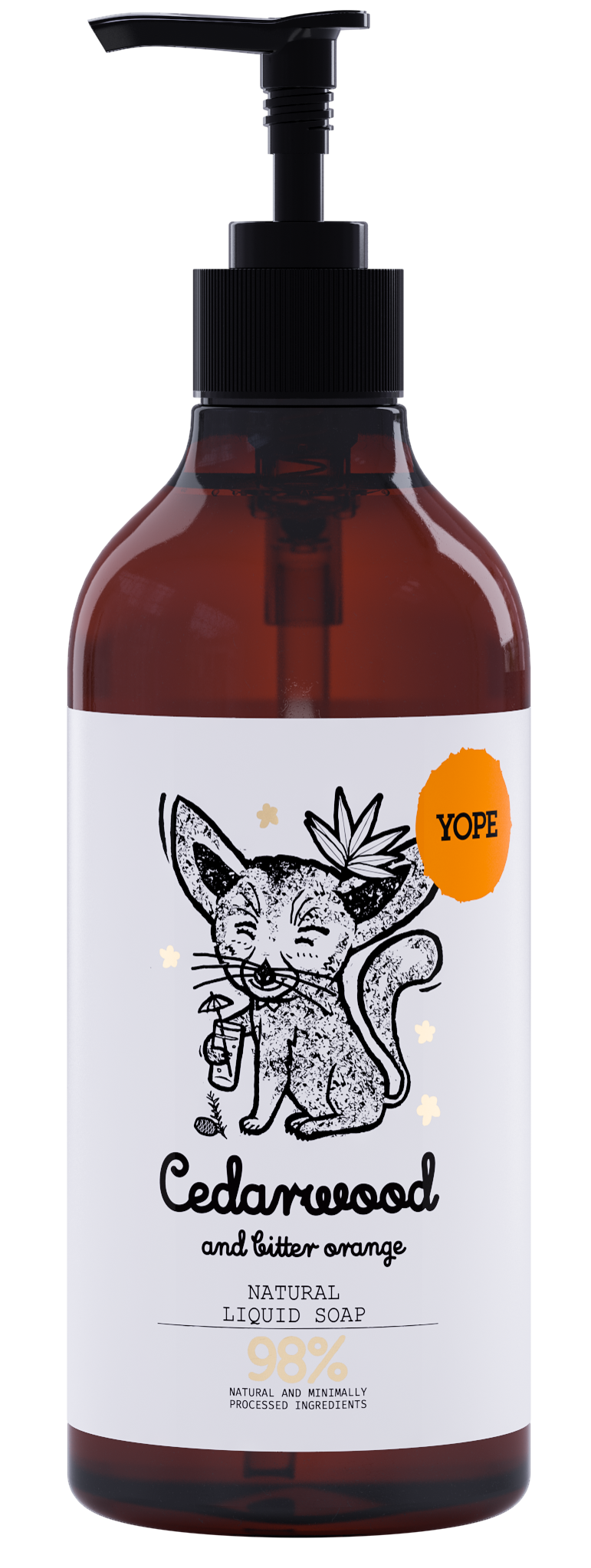 YOPE Liquid Soap Cedarwood & Bitter Orange 500 ml