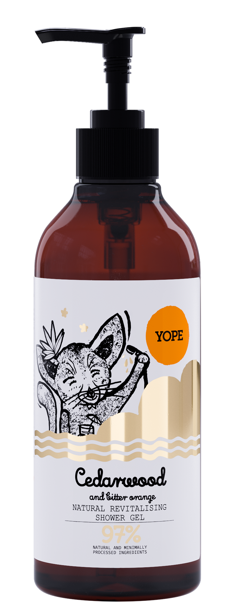 YOPE Shower Gel Cedarwood & Bitter Orange 400 ml
