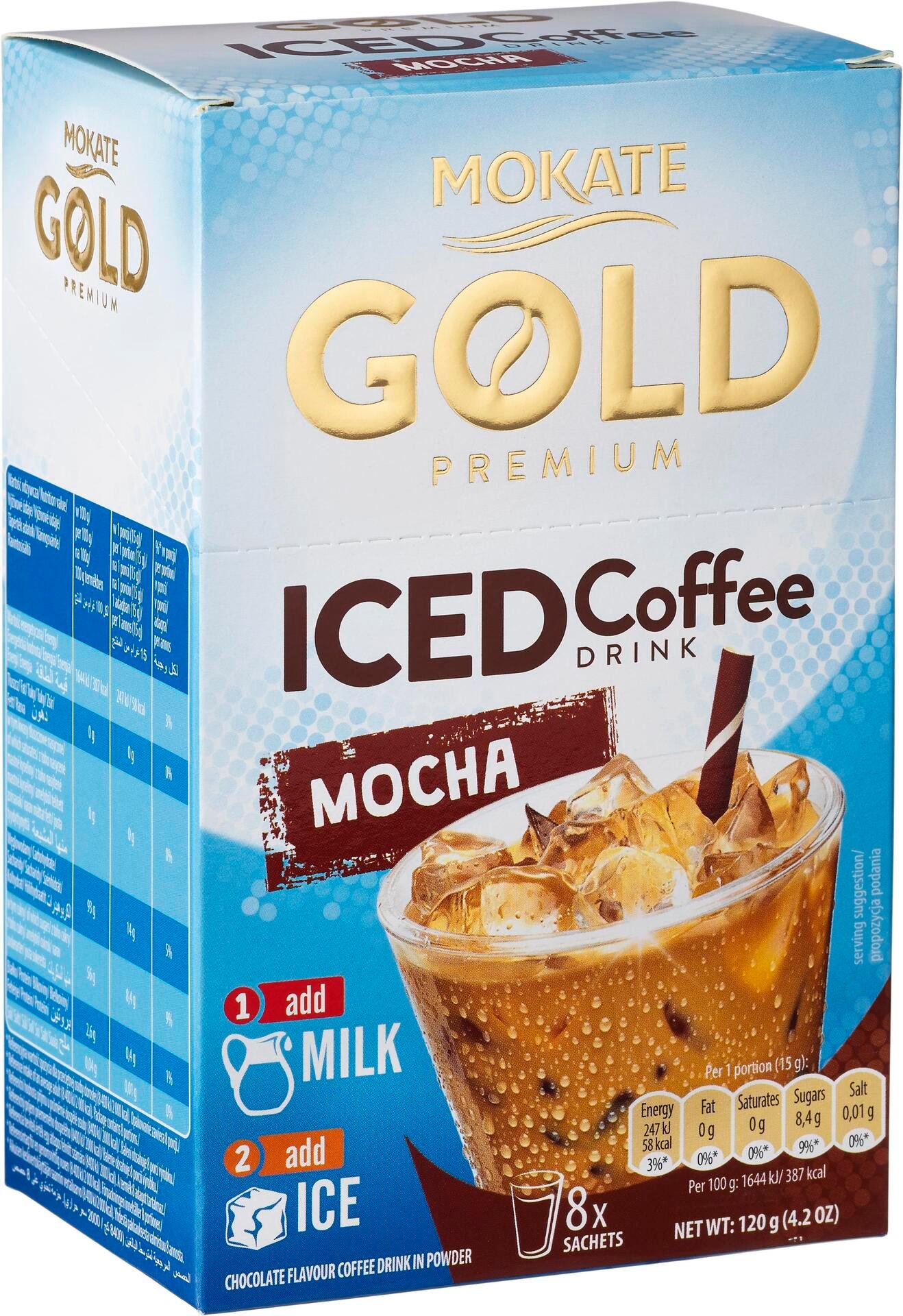 Mokate Iced Coffee Mocha Iskaffedryck 8-pack 120 g