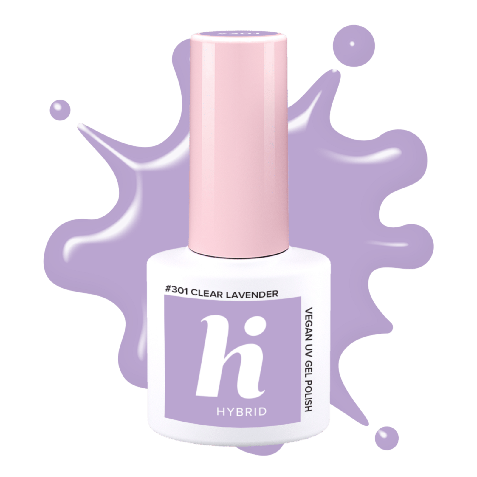 hi hybrid #301 UV Gel Polish Clear Lavender 5 ml