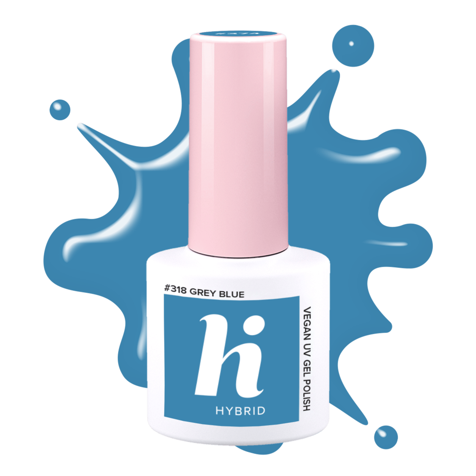 hi hybrid #318 UV Gel Polish Grey Blue 5 ml