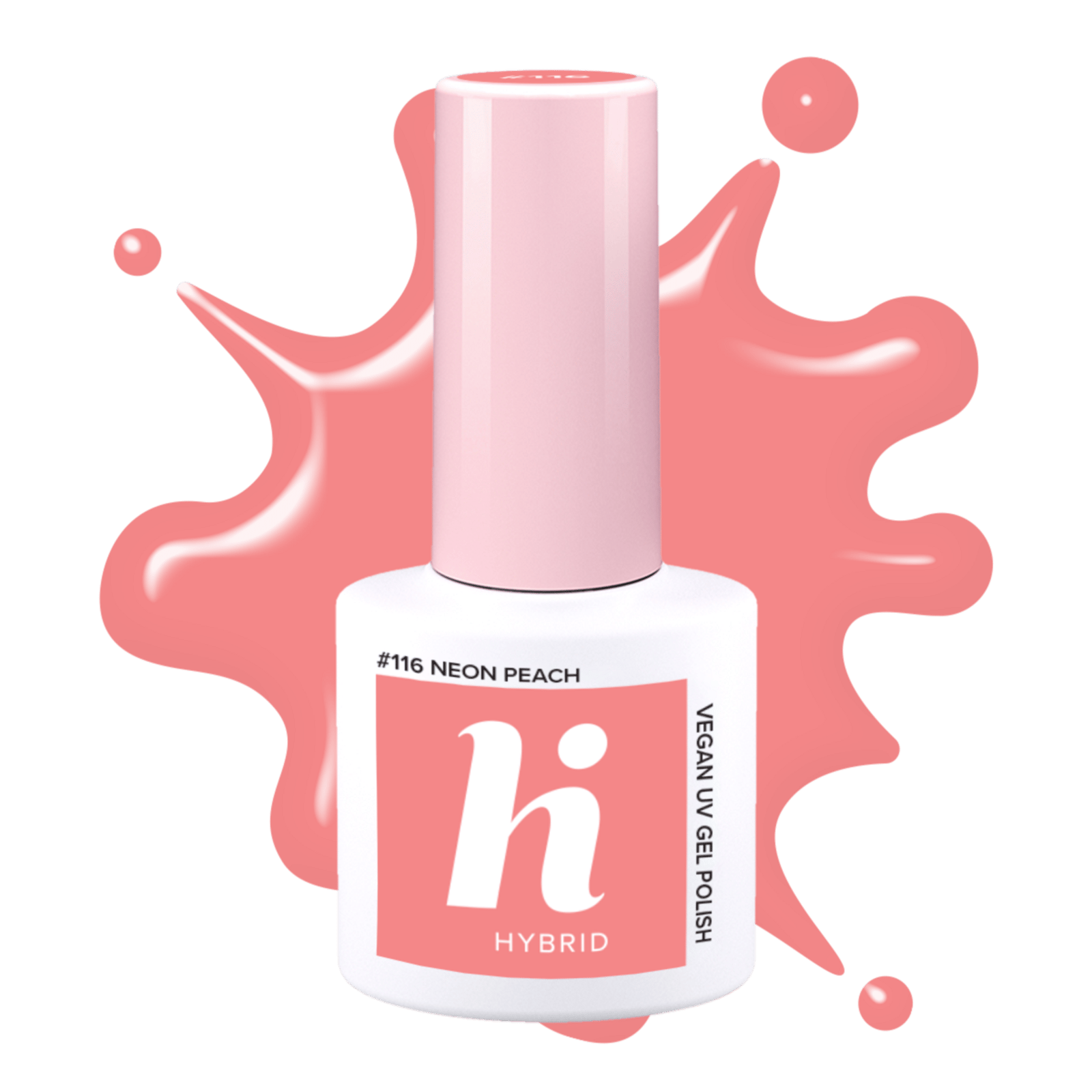 hi hybrid #116 UV Gel Polish Neon Peach 5 ml