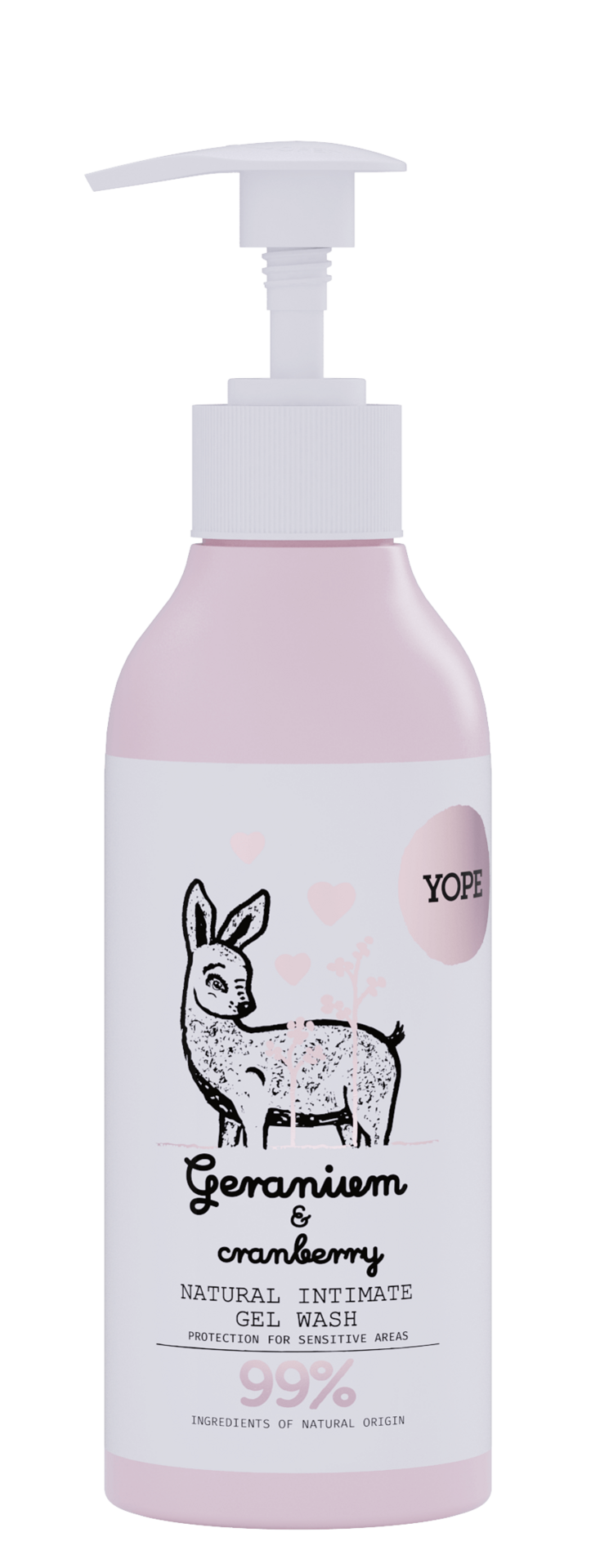 YOPE Natural Intimate Wash Geranium & Cranberry 300 ml
