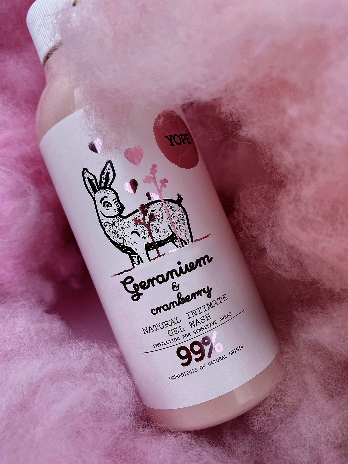 YOPE Natural Intimate Wash Geranium & Cranberry 300 ml