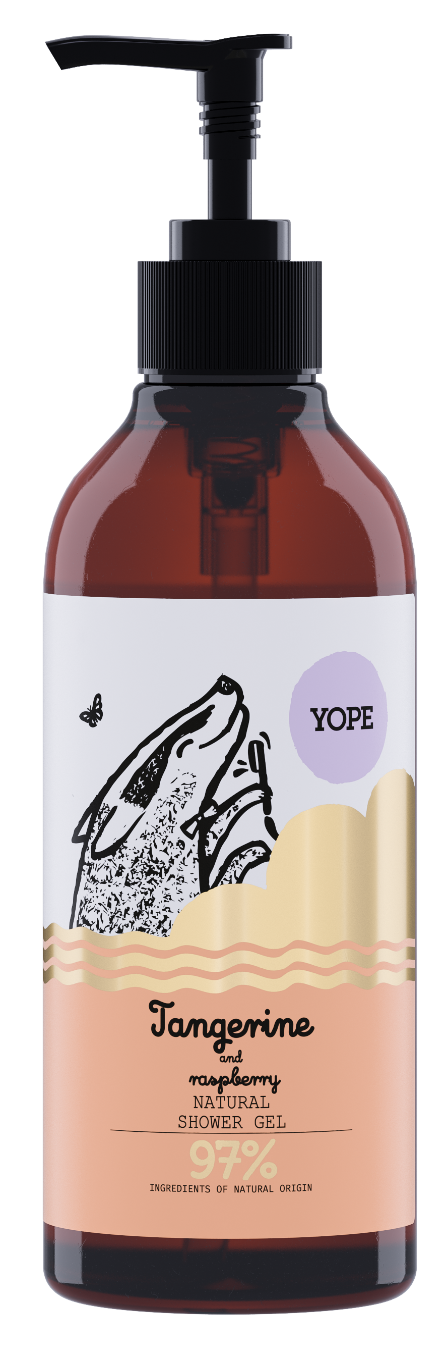YOPE Shower Gel Tangerine & Raspberry 400 ml