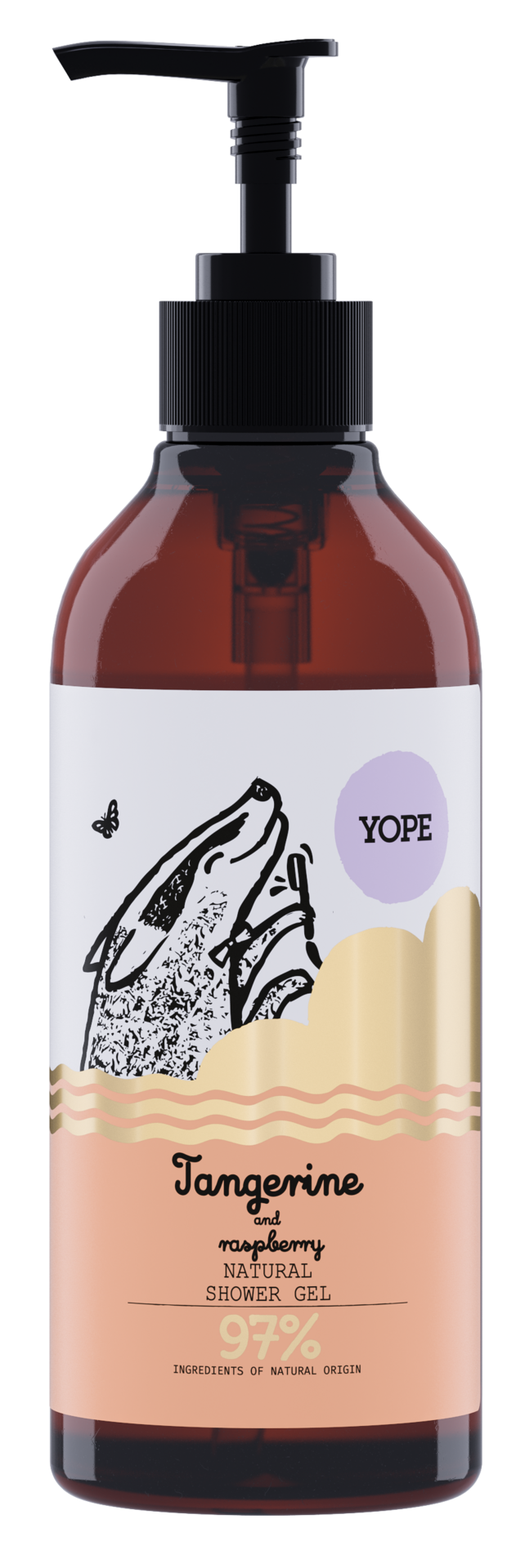 YOPE Shower Gel Tangerine & Raspberry 400 ml