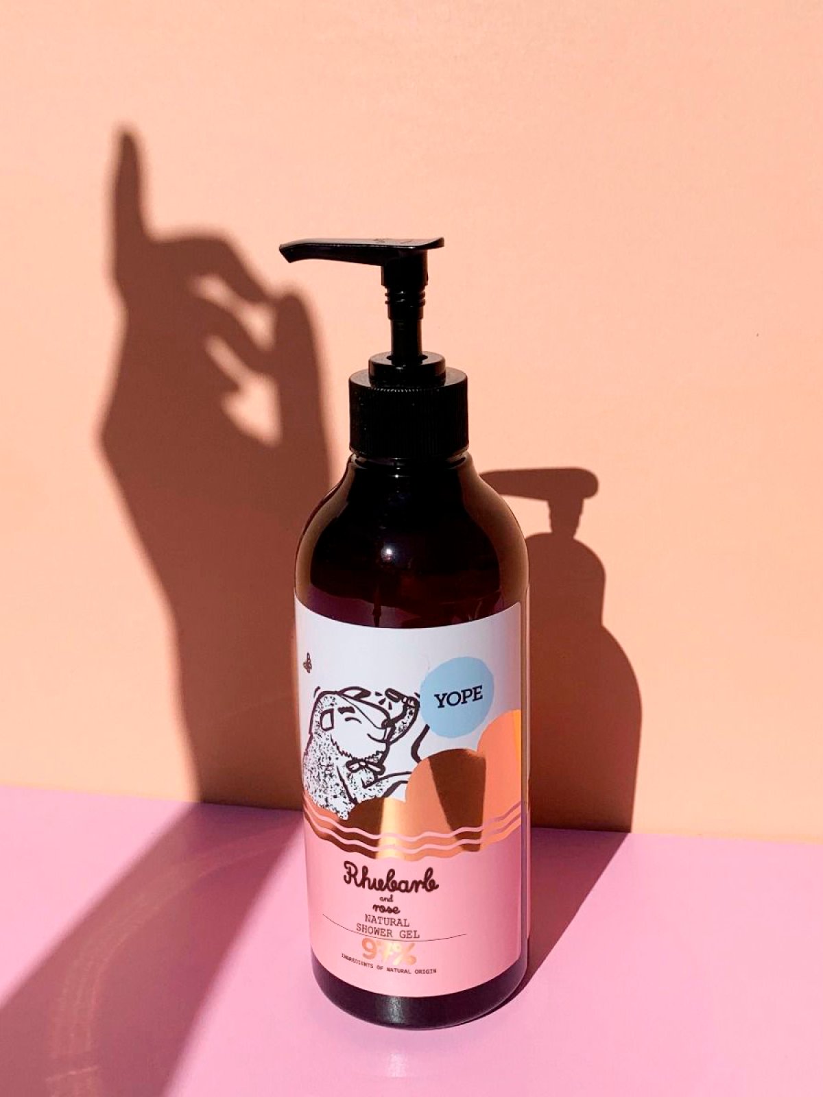 YOPE Shower Gel Rhubarb & Rose 400 ml