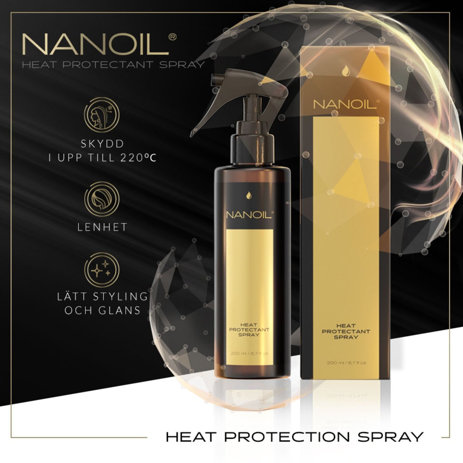 Nanoil Heat Protectant Spray 200 ml