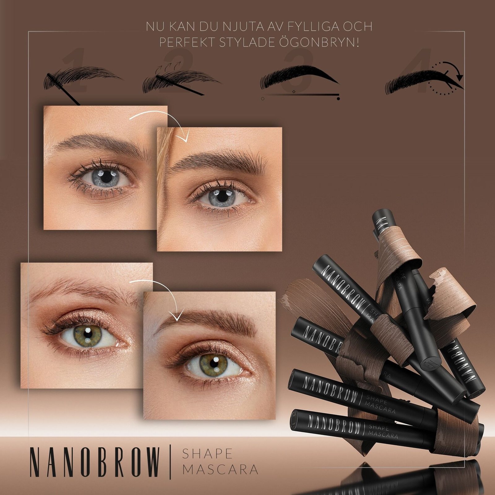 Nanobrow Shape Mascara Brown 7 ml