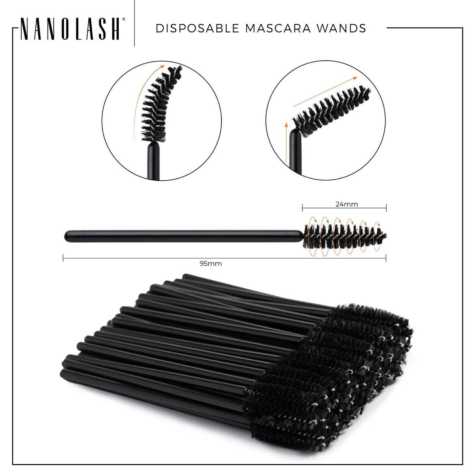 Nanolash Disposable Mascara Wands 50 st