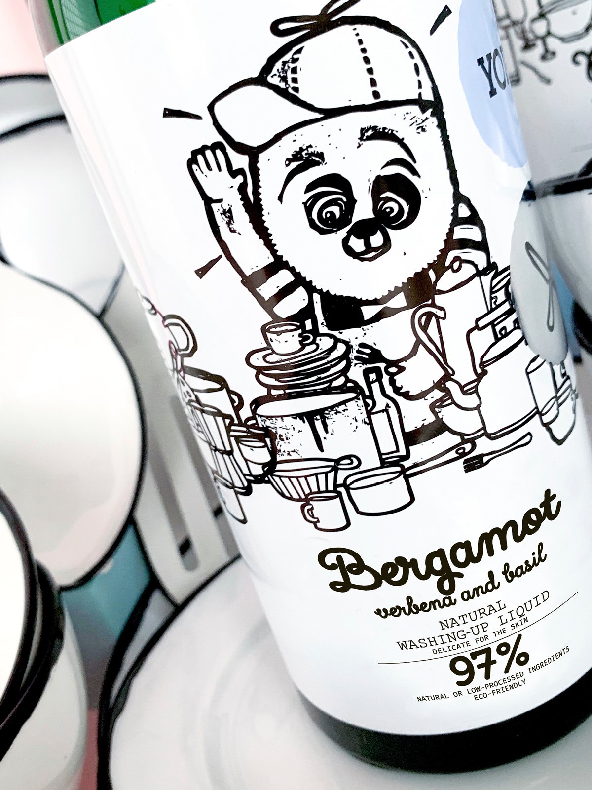 YOPE Natural Washing-Up Liquid Bergamot & Basil 750 ml