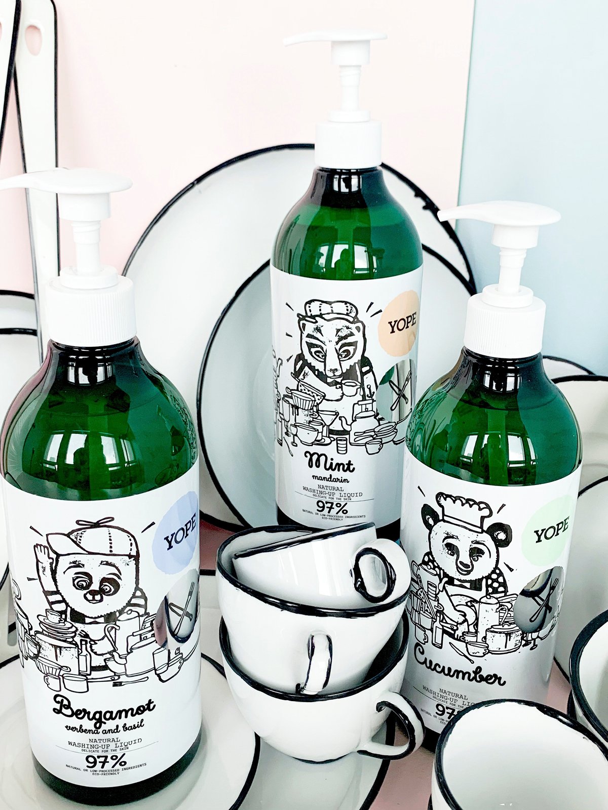 YOPE Natural Washing-Up Liquid Bergamot & Basil 750 ml