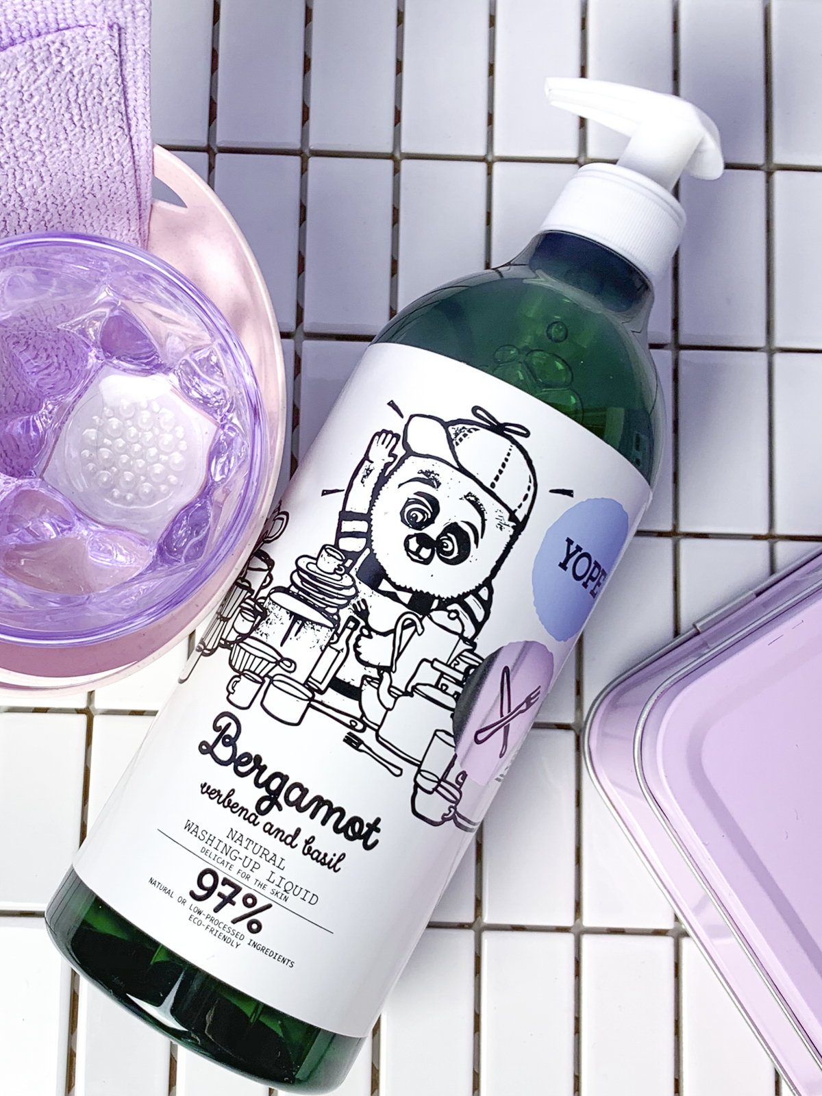 YOPE Natural Washing-Up Liquid Bergamot & Basil 750 ml