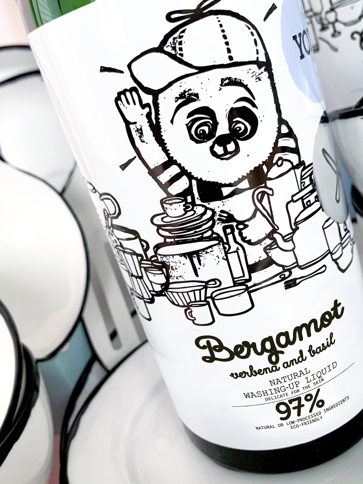 YOPE Natural Washing-Up Liquid Bergamot & Basil 750 ml