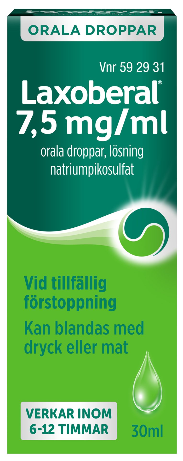 Laxoberal droppar 7,5mg/ml, 30ml