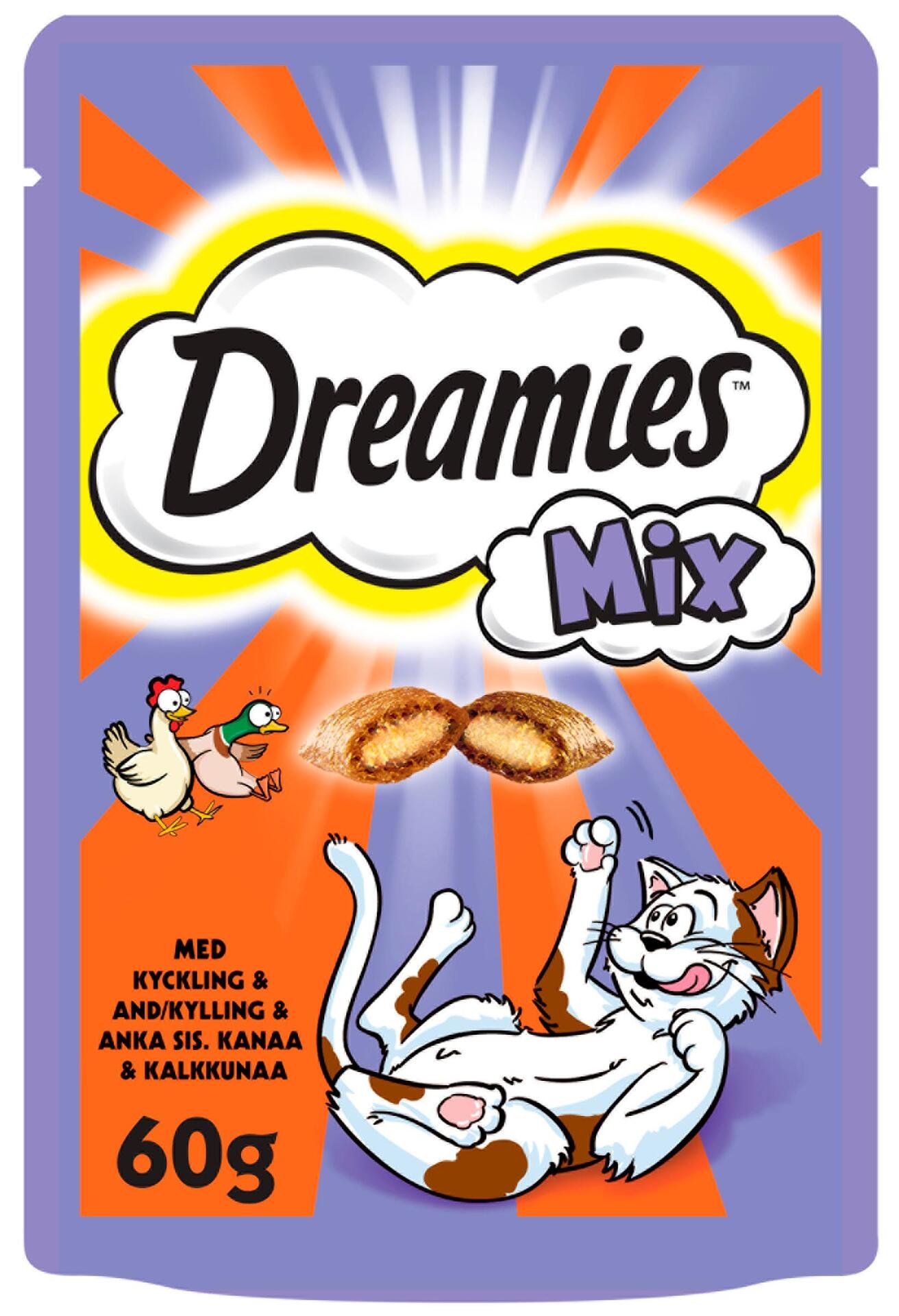 Dreamies Kattgodis kyckling & anka