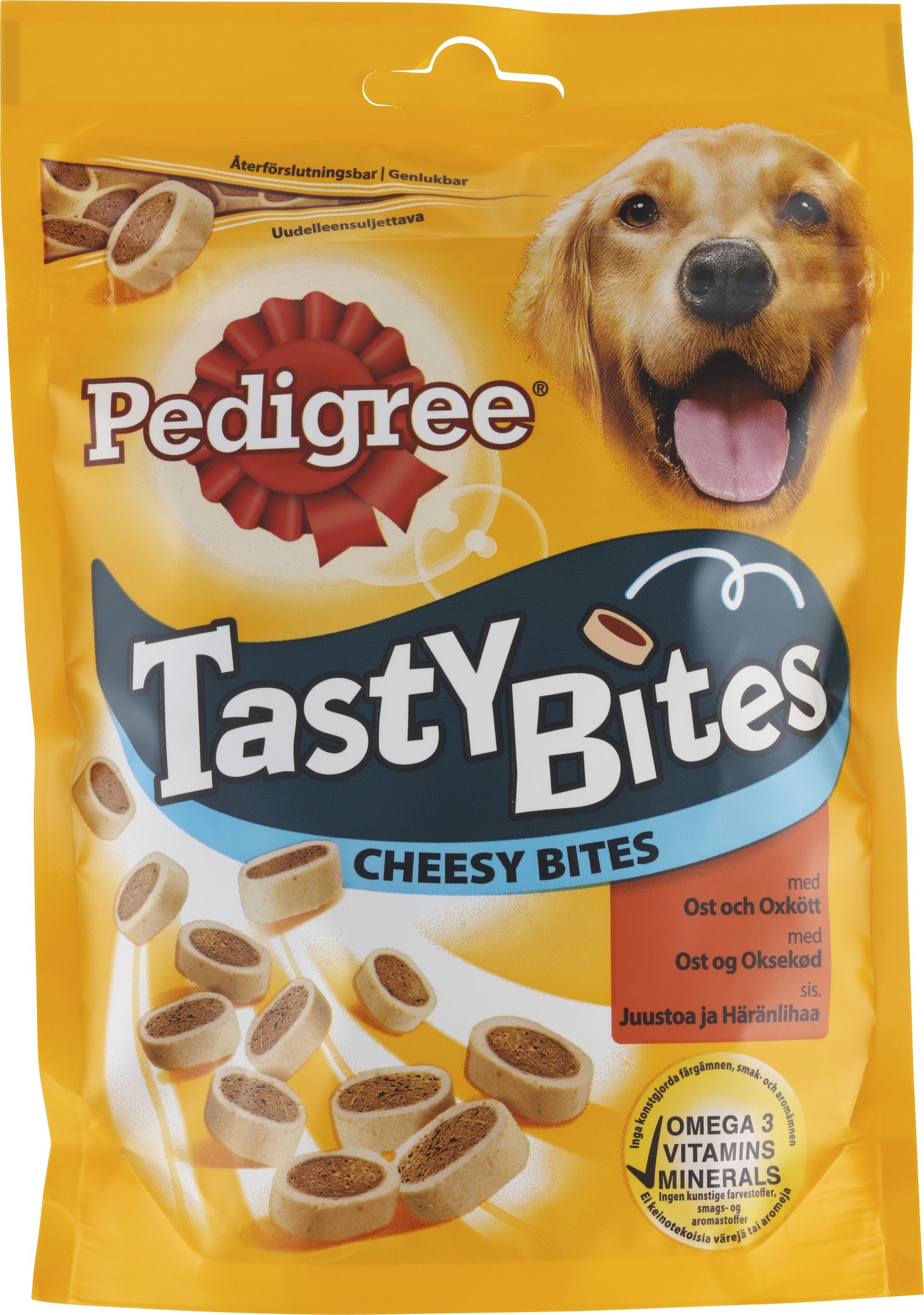 Pedigree Tasty Bites Ost & Oxe 140 g