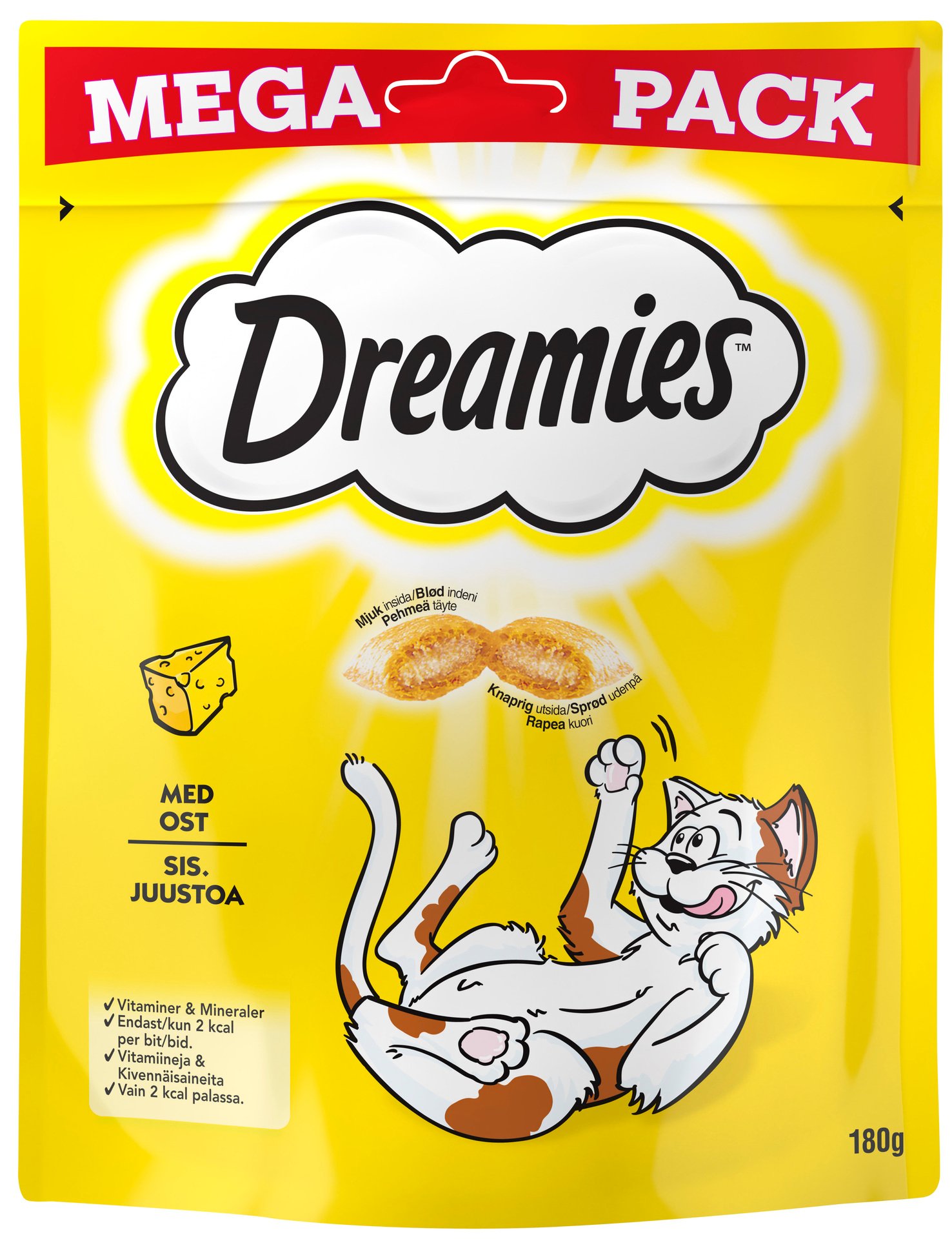 Dreamies Kattgodis Megapack Ost 180 g