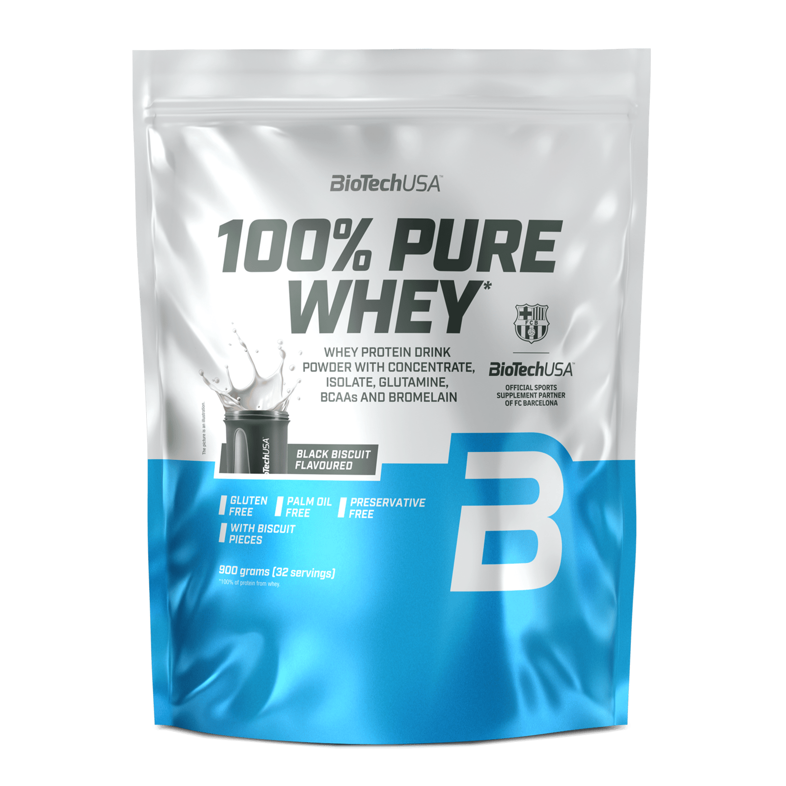 BioTechUSA 100% Pure Whey Black Biscuit 900 g