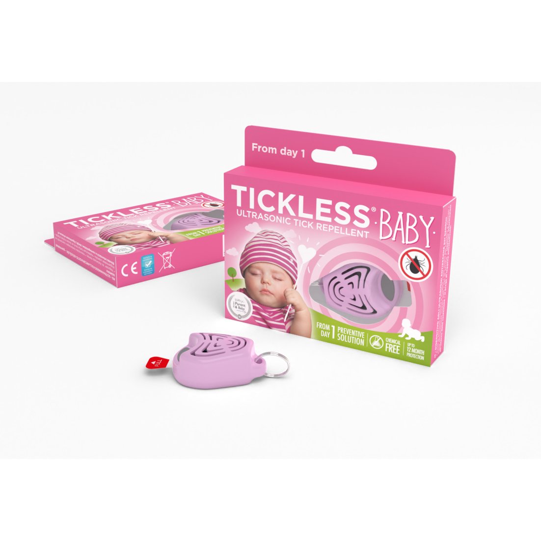 TICKLESS Baby Fästingskydd Rosa 1 st