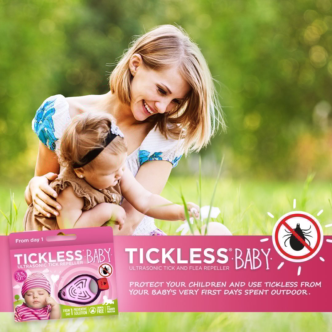 TICKLESS Baby Fästingskydd Rosa 1 st